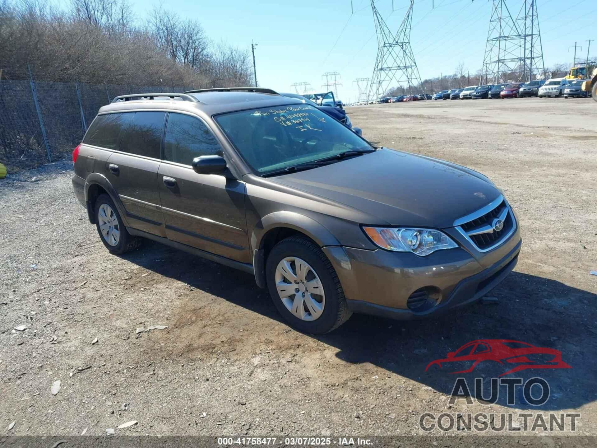 SUBARU OUTBACK 2009 - 4S4BP60C197327914