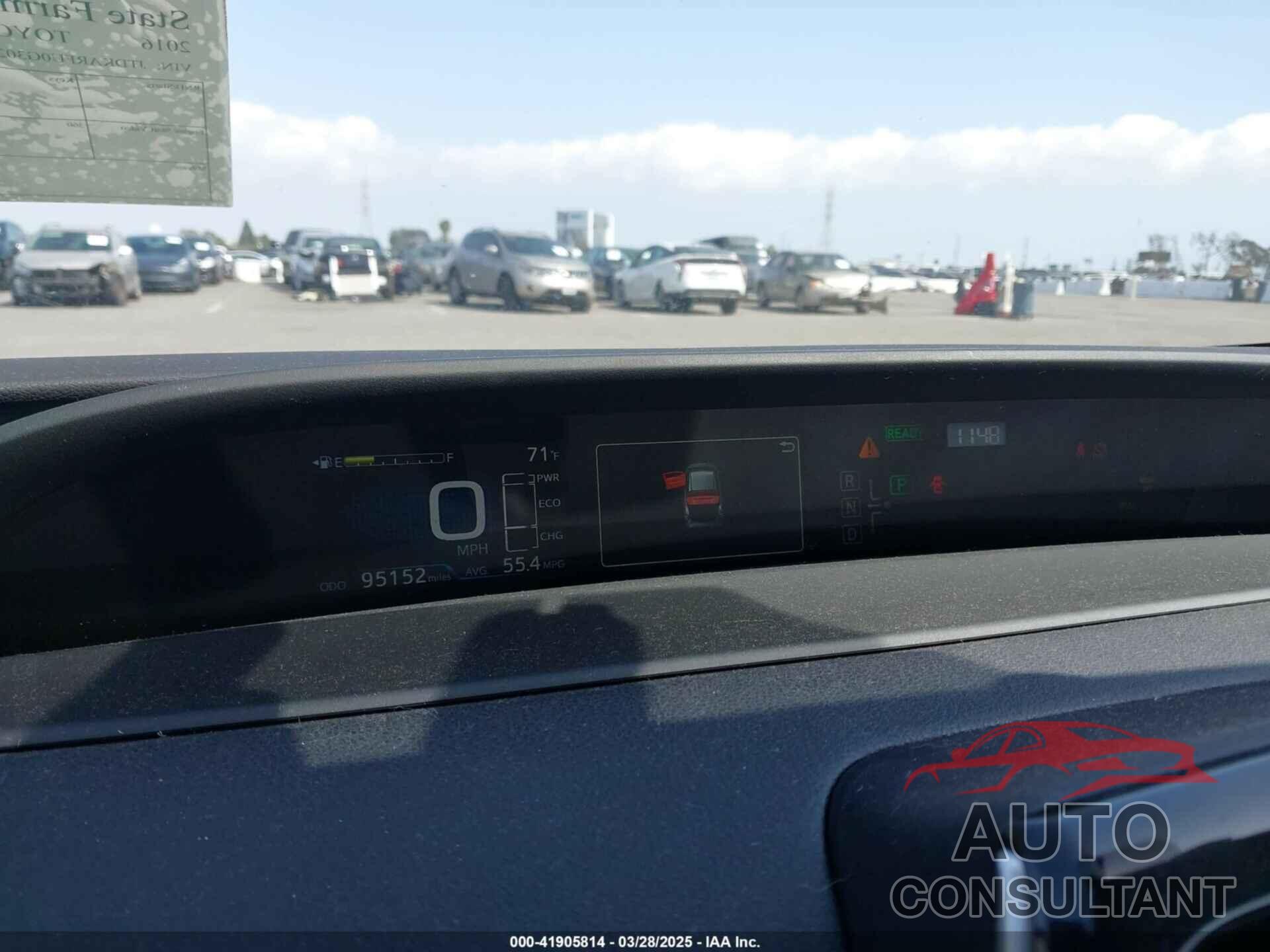 TOYOTA PRIUS 2016 - JTDKARFU0G3025090