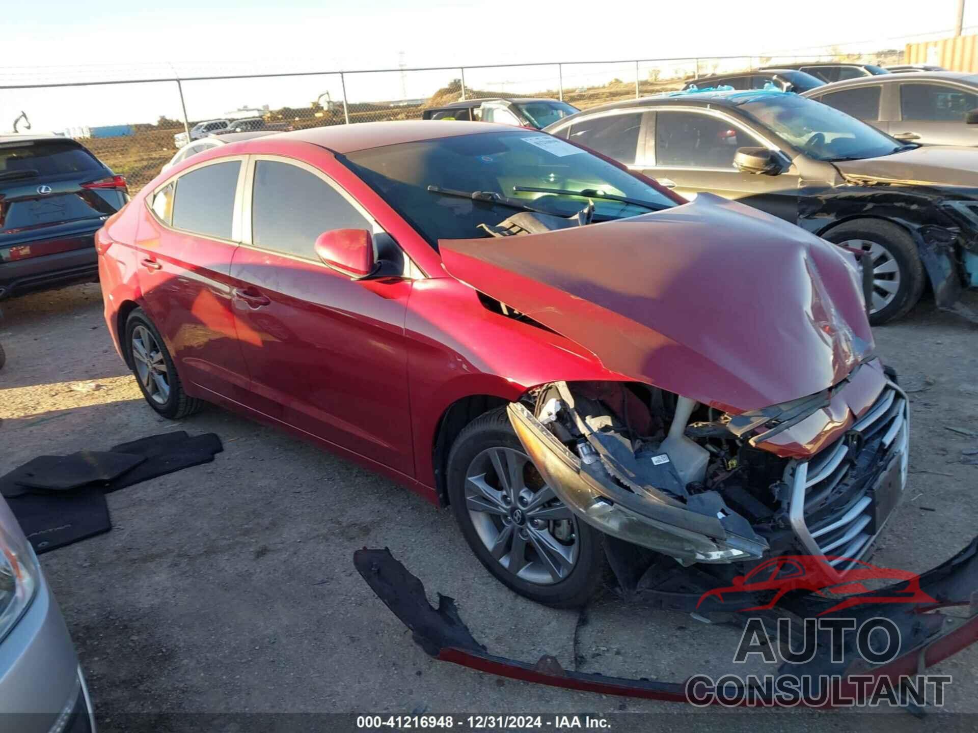HYUNDAI ELANTRA 2018 - KMHD84LF7JU592360