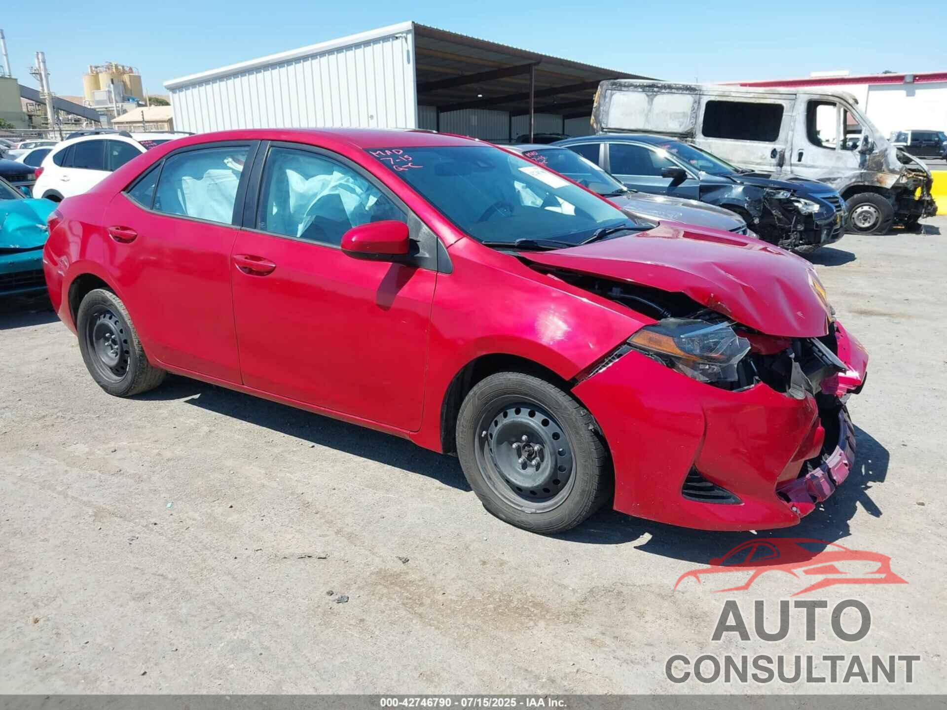 TOYOTA COROLLA 2019 - 5YFBURHE3KP864793