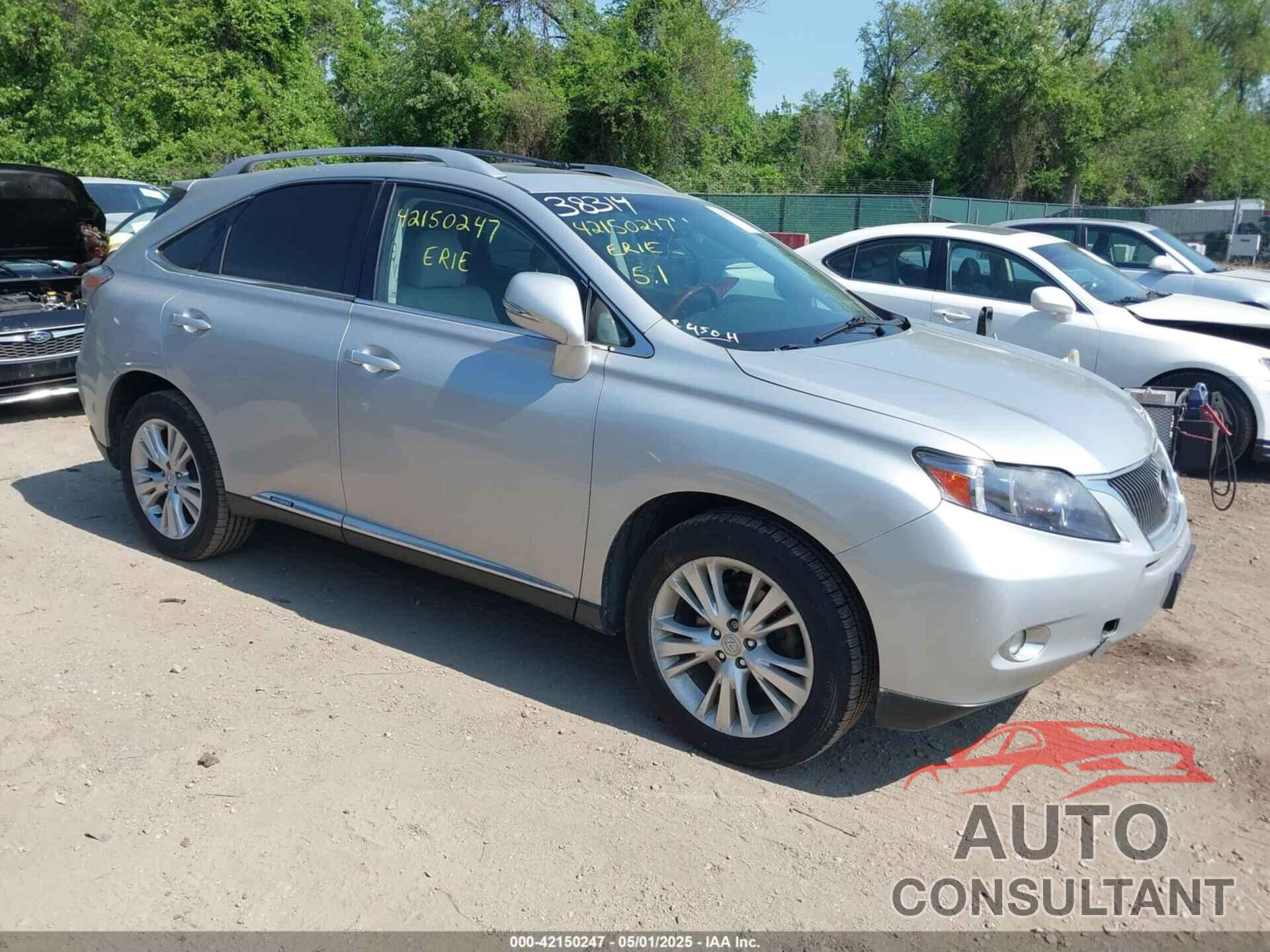 LEXUS RX 2010 - JTJBC1BA2A2412774