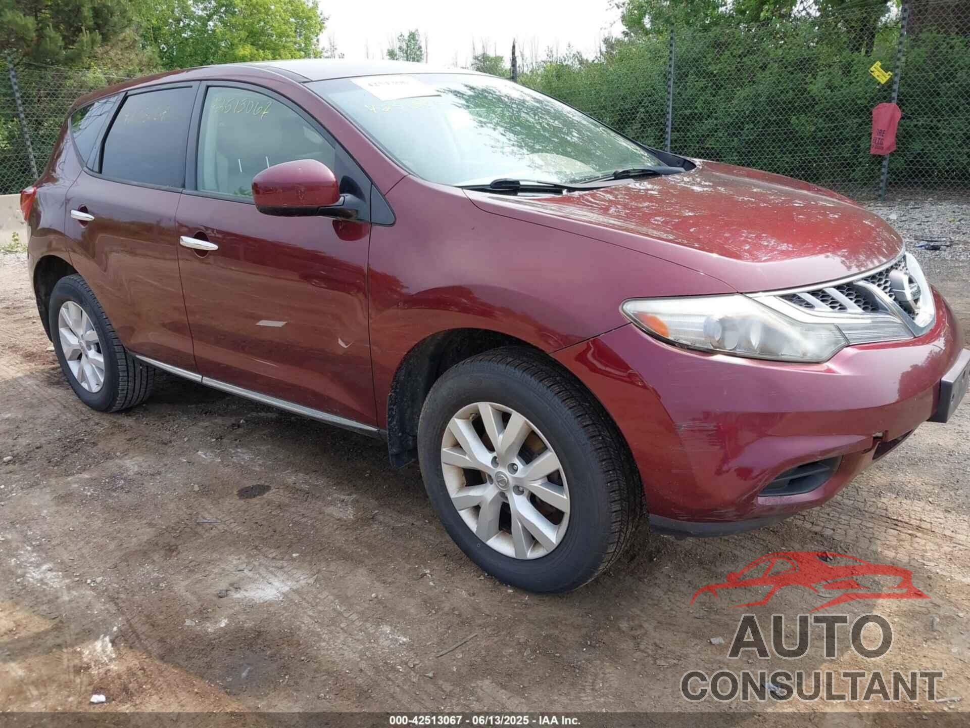 NISSAN MURANO 2012 - JN8AZ1MW9CW215686