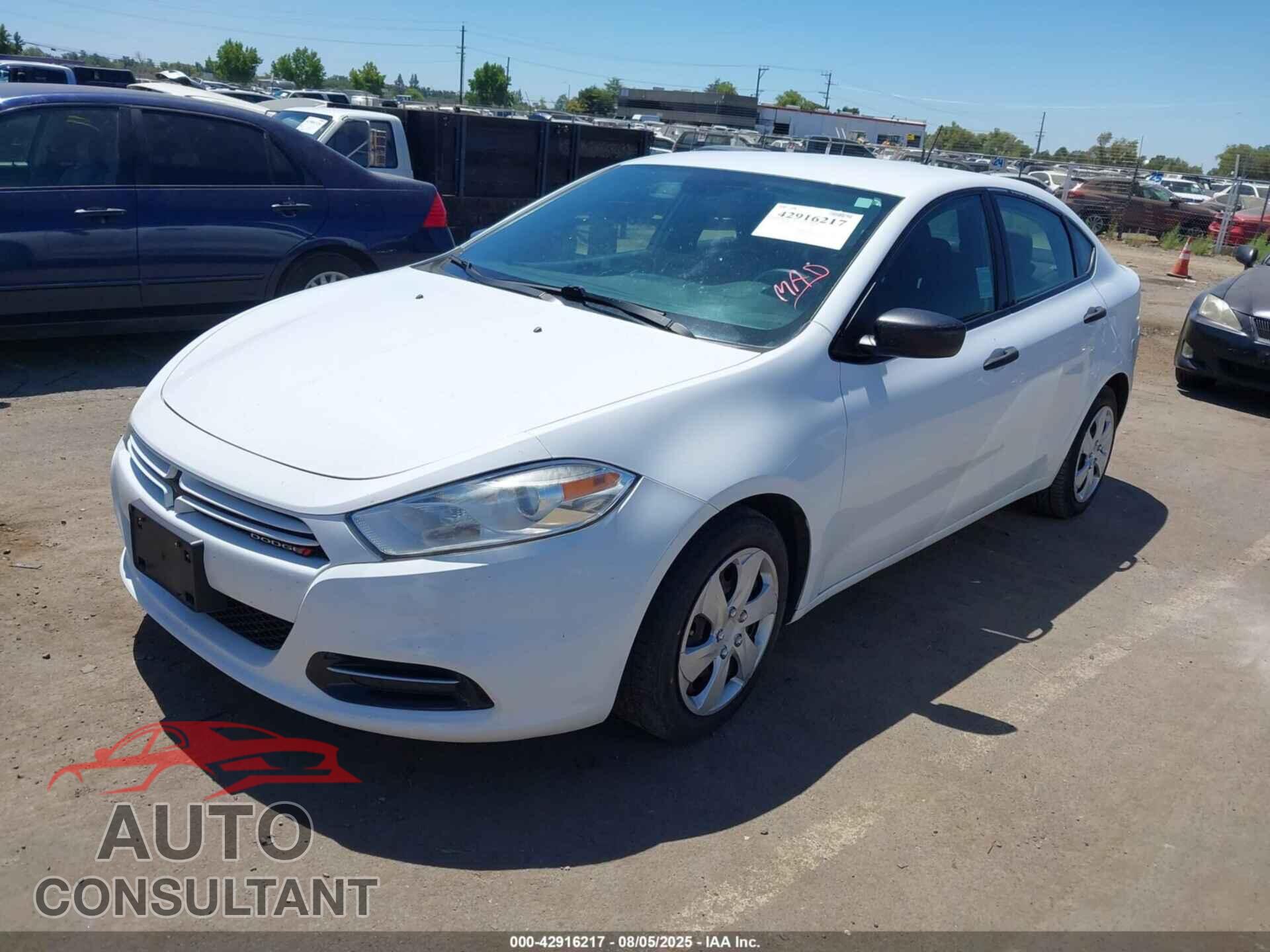 DODGE DART 2013 - 1C3CDFAAXDD304600