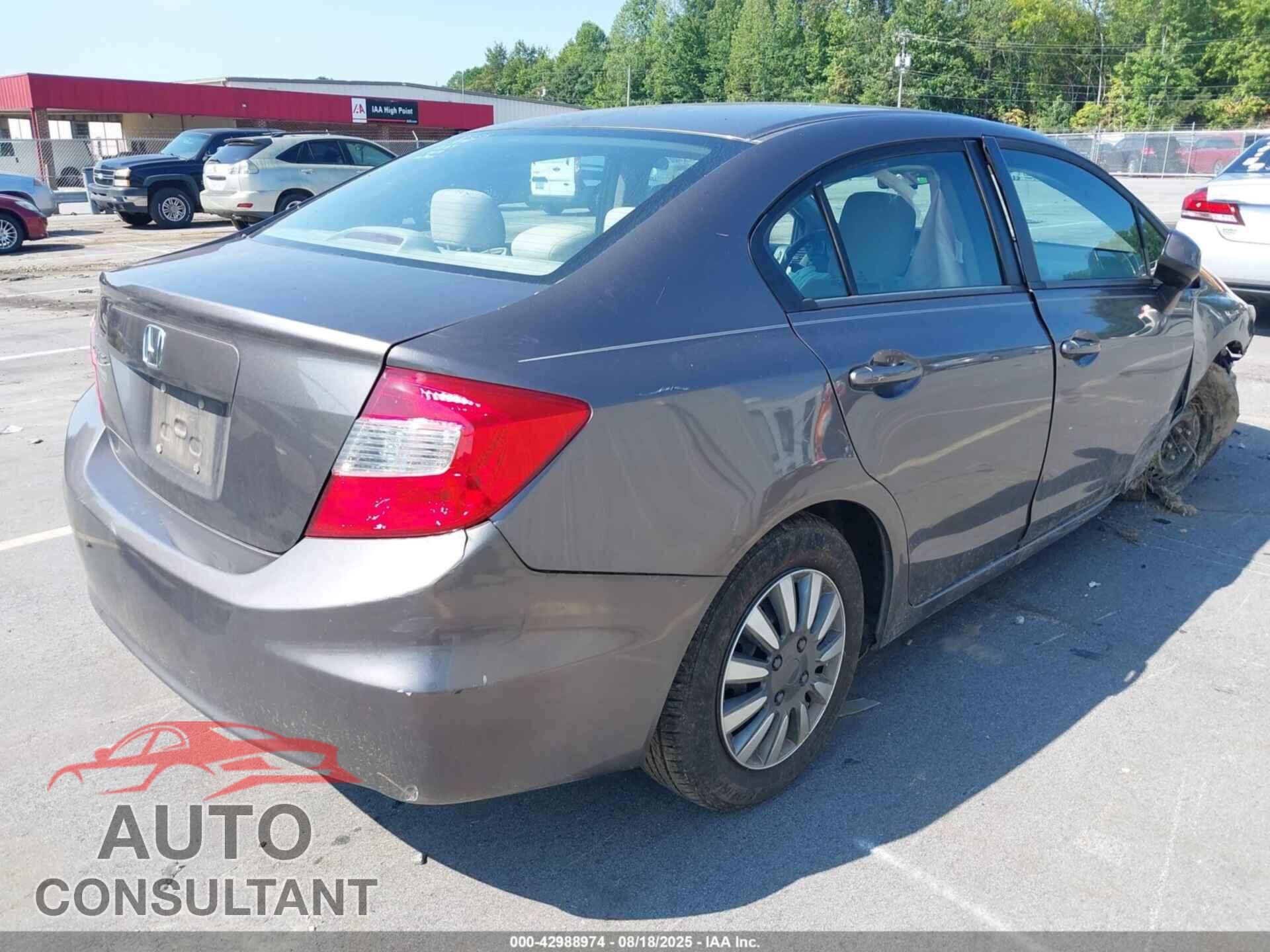 HONDA CIVIC 2012 - 19XFB2F50CE070614