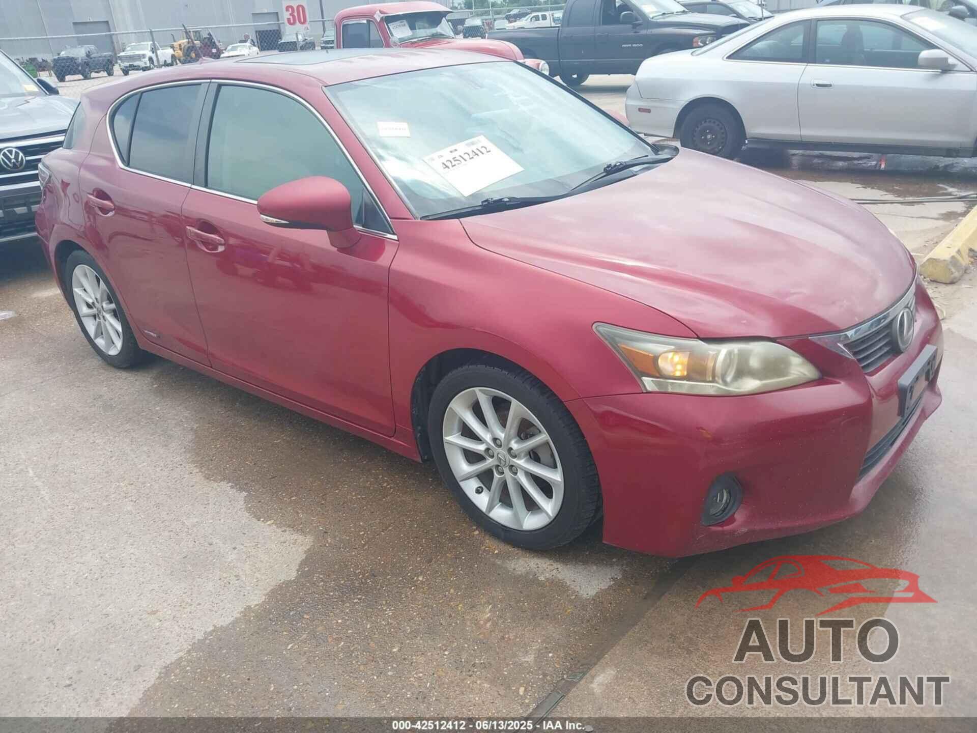 LEXUS CT 200H 2011 - JTHKD5BH2B2011665