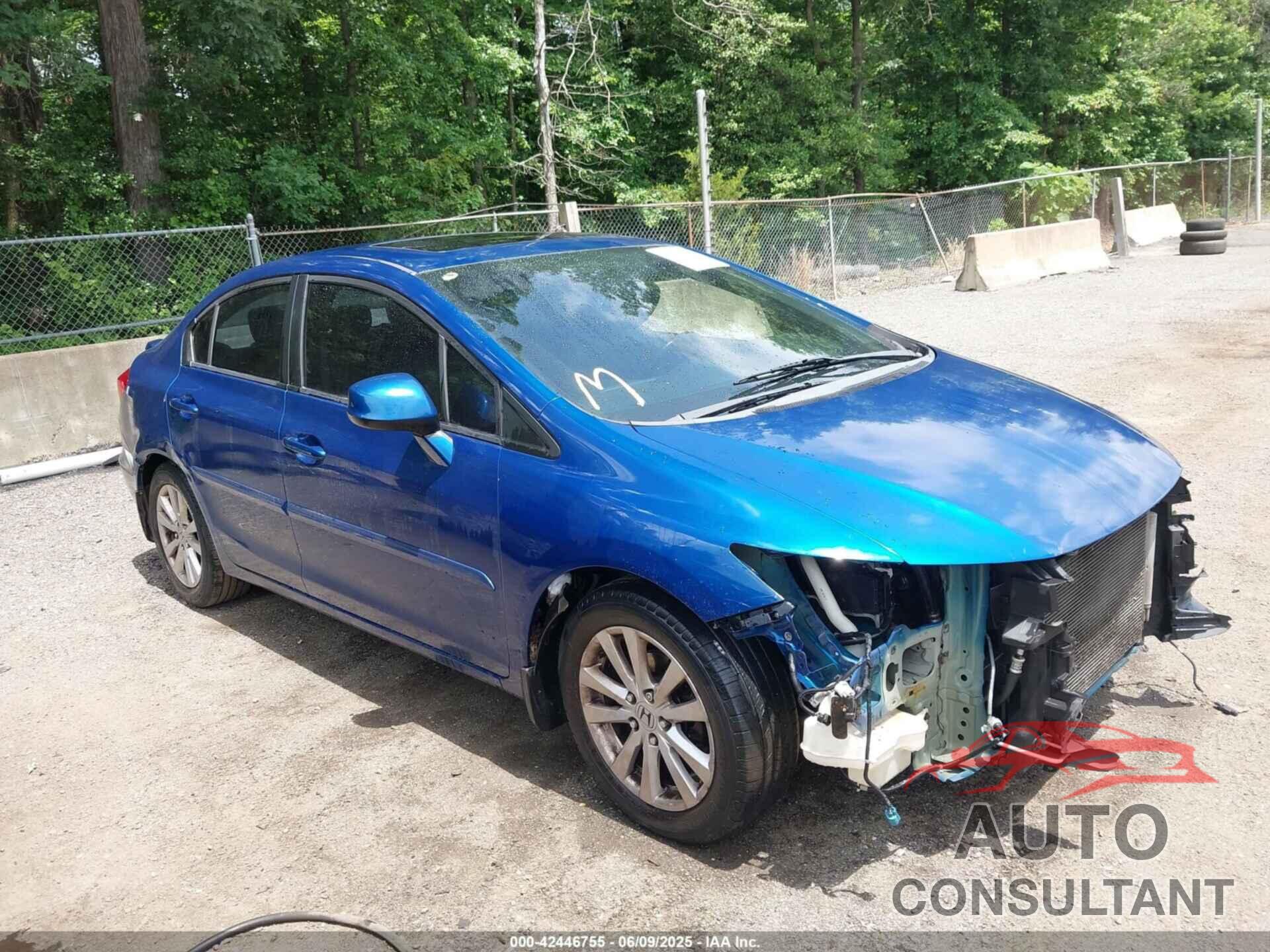 HONDA CIVIC 2012 - 19XFB2F97CE302838