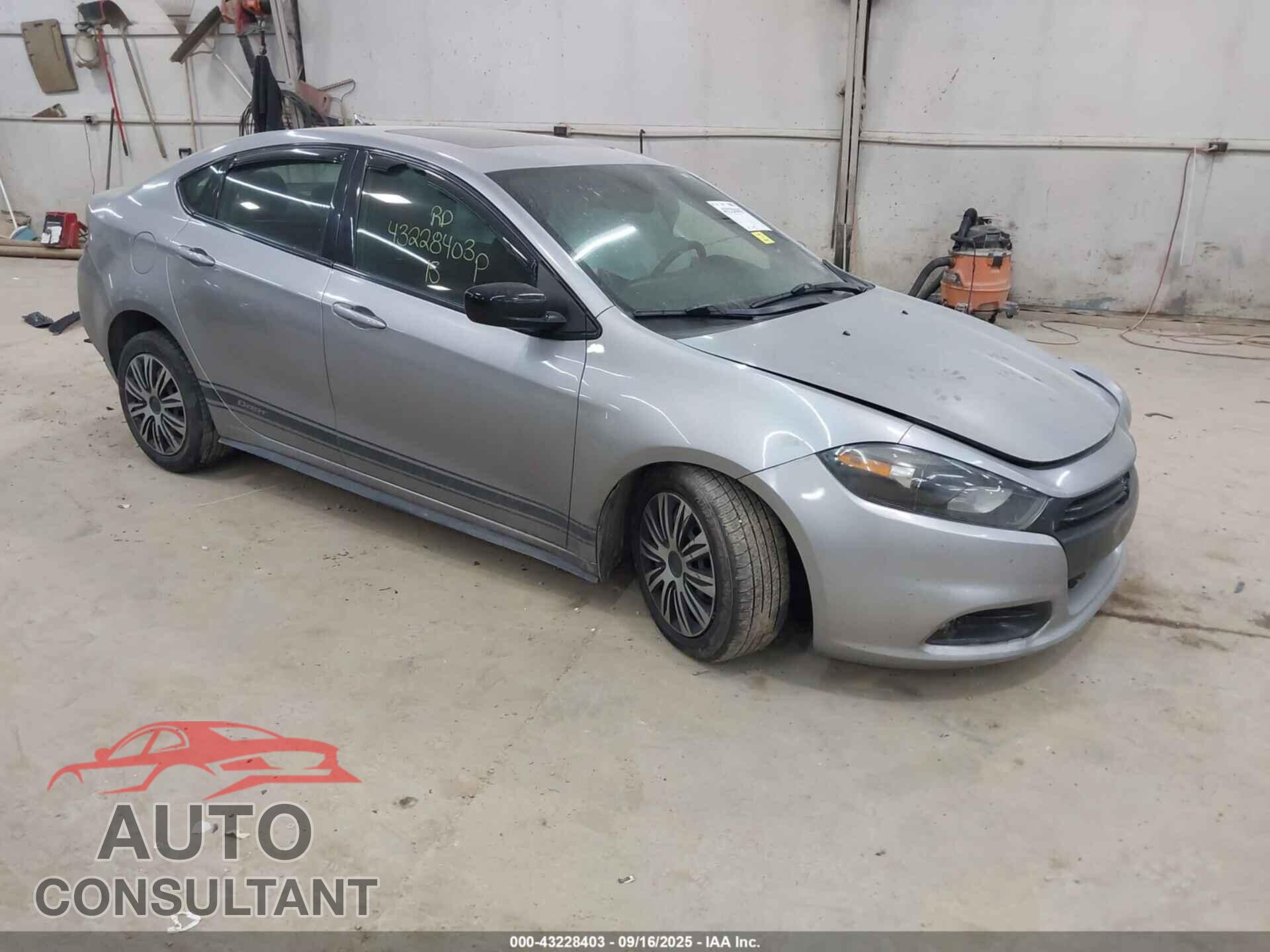 DODGE DART 2015 - 1C3CDFBB3FD390634