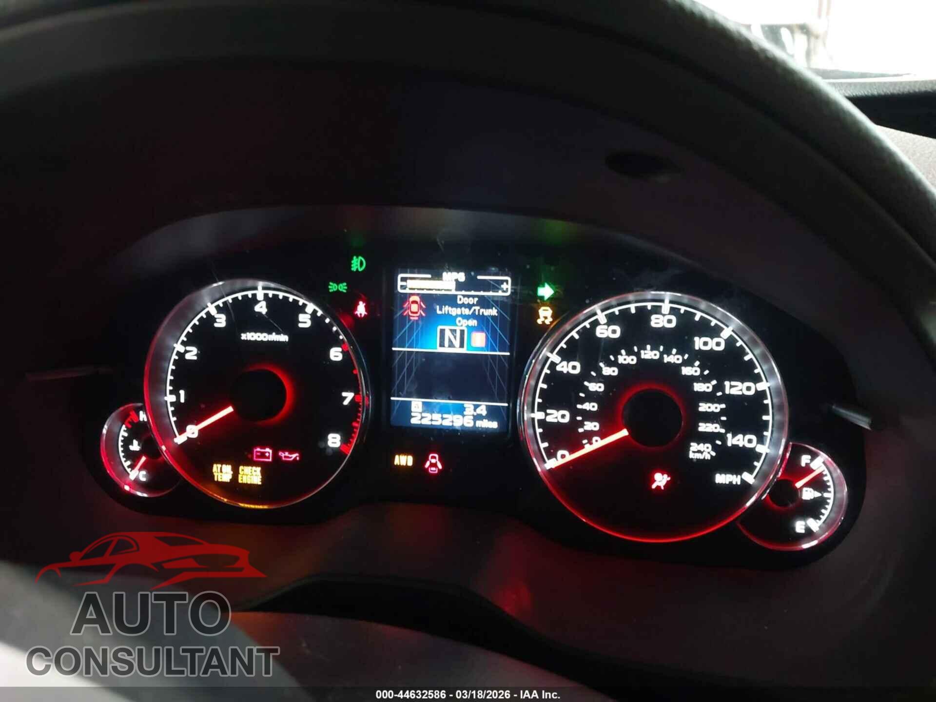 SUBARU OUTBACK 2014 - 4S4BRBLC4E3309228