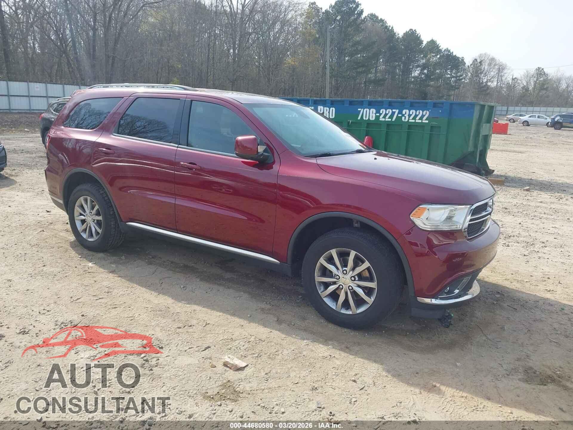 DODGE DURANGO 2017 - 1C4RDJAGXHC945609