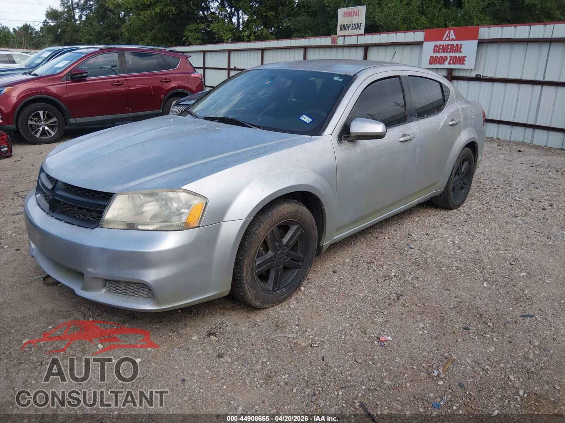 DODGE AVENGER 2012 - 1C3CDZCB0CN173905