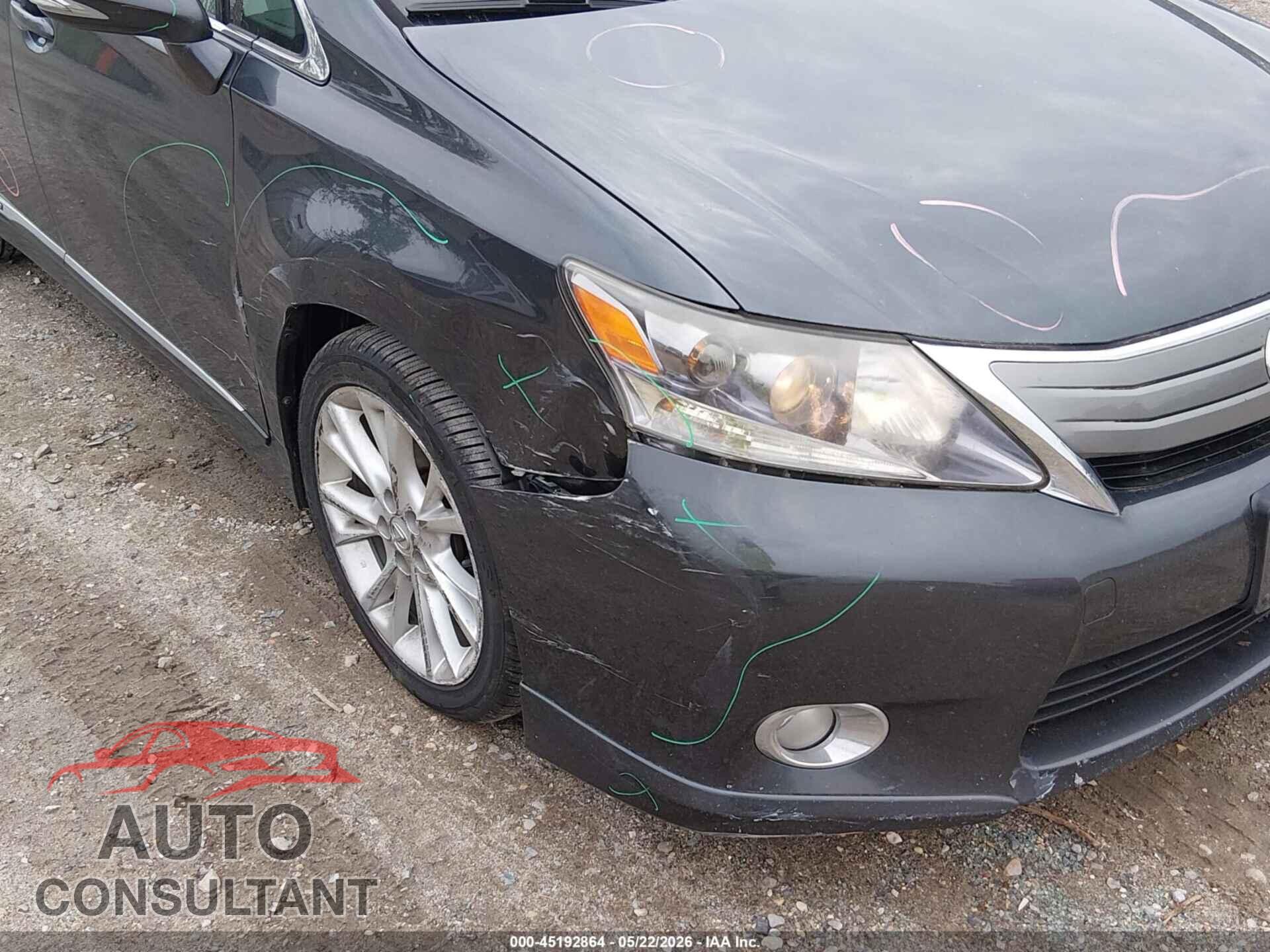 LEXUS HS 250H 2010 - JTHBB1BA3A2025534