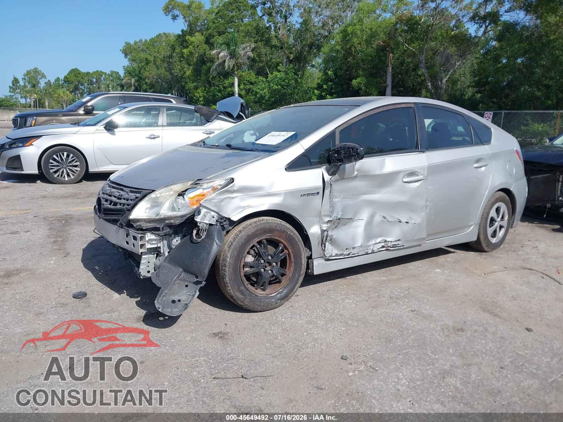TOYOTA PRIUS 2013 - JTDKN3DU2D5590106
