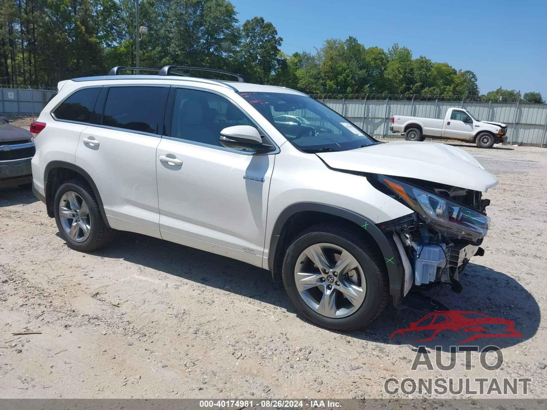 TOYOTA HIGHLANDER HYBRID 2019 - 5TDDGRFH5KS072620