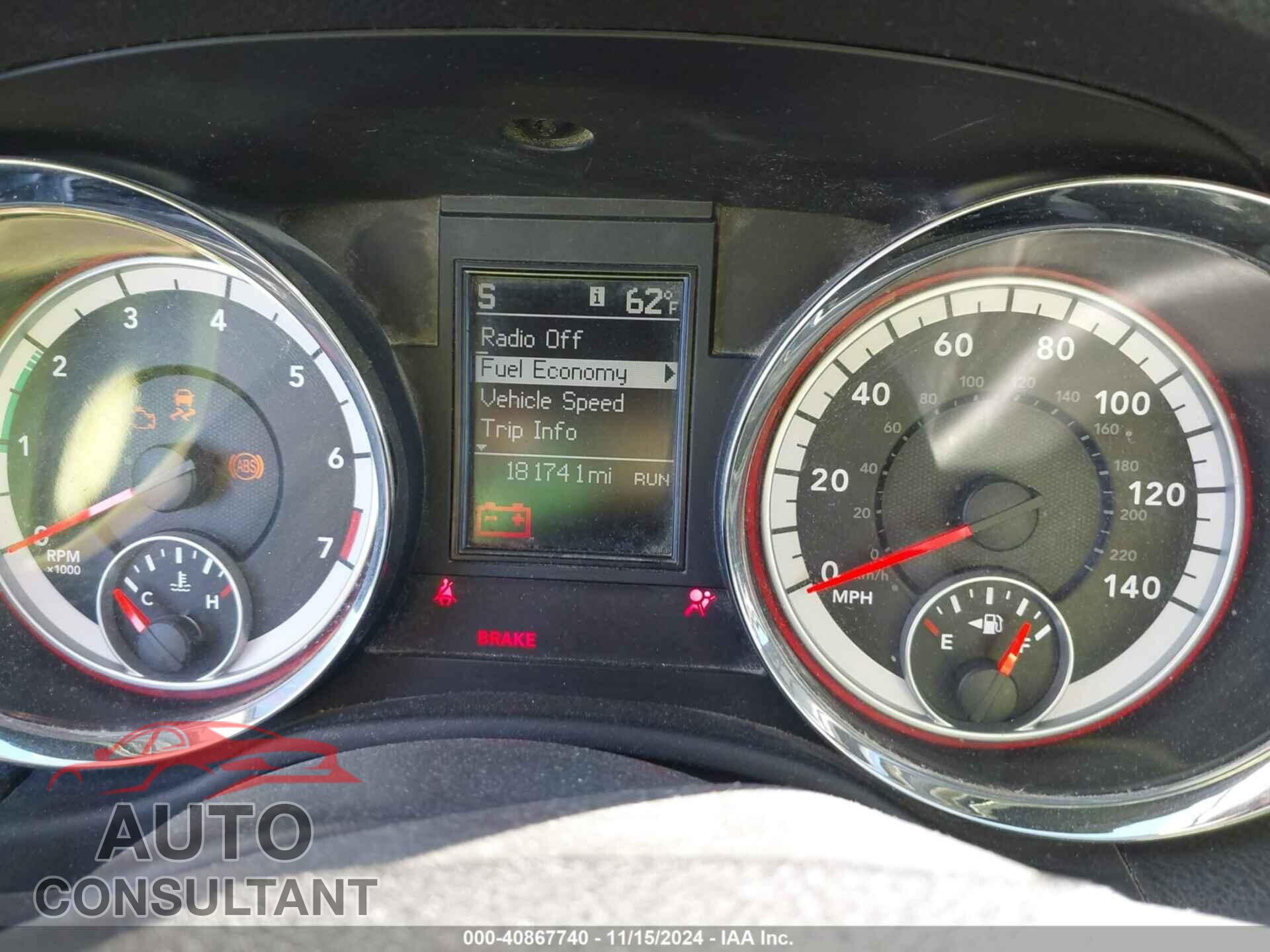 DODGE DURANGO 2012 - 1C4RDJAG6CC196929