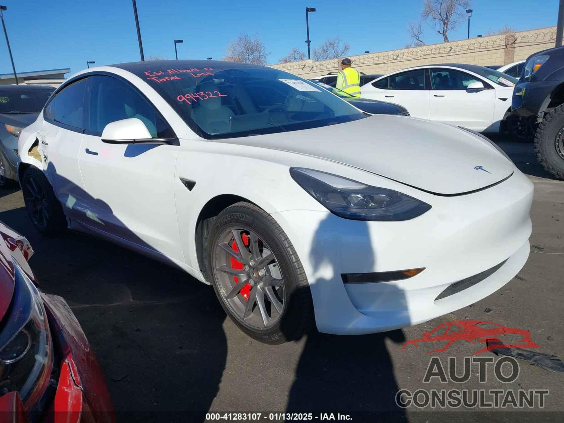 TESLA MODEL 3 2021 - 5YJ3E1EA7MF994322