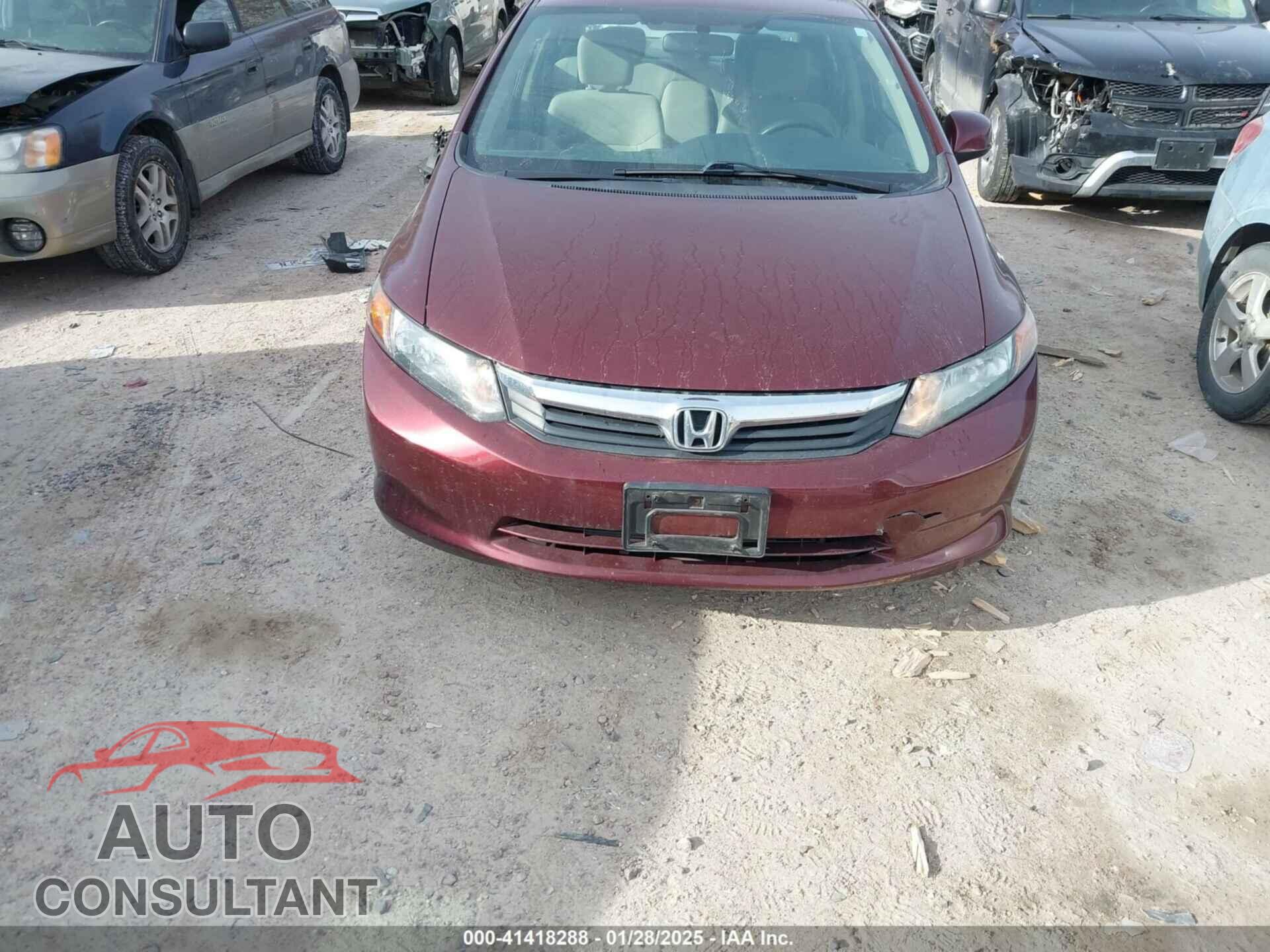 HONDA CIVIC 2012 - 19XFB2F52CE089035