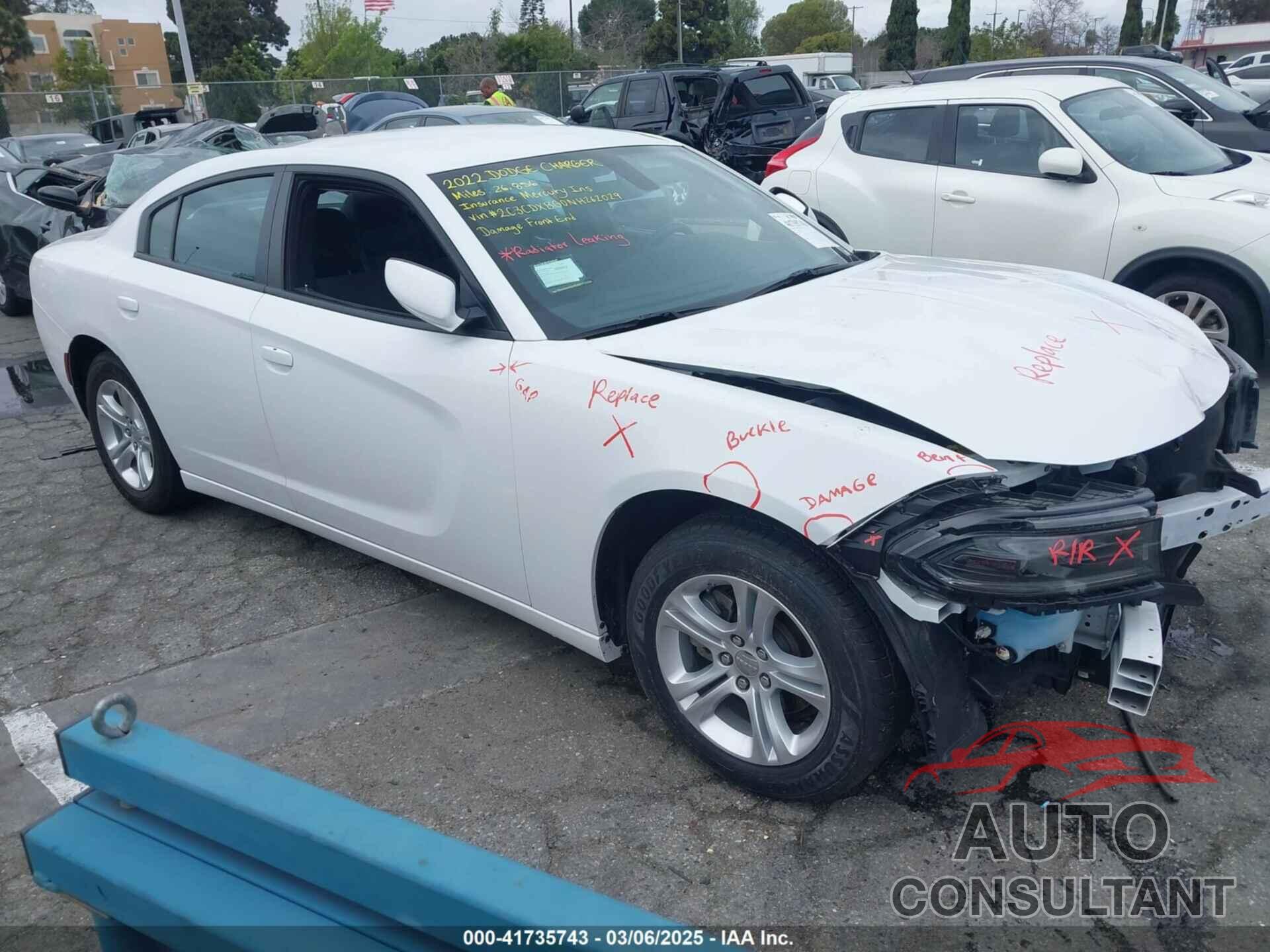 DODGE CHARGER 2022 - 2C3CDXBG0NH262029