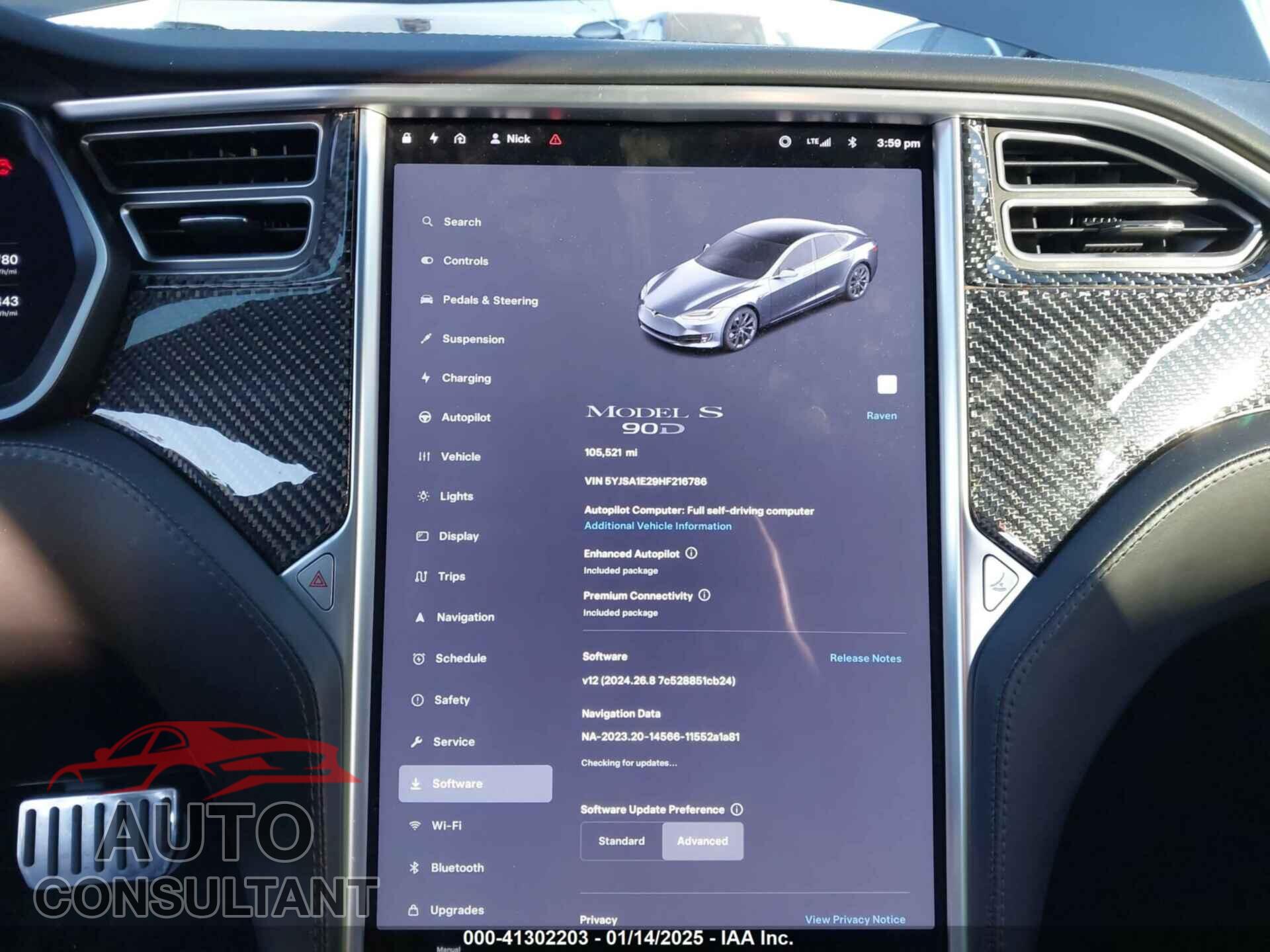 TESLA MODEL S 2017 - 5YJSA1E29HF216786