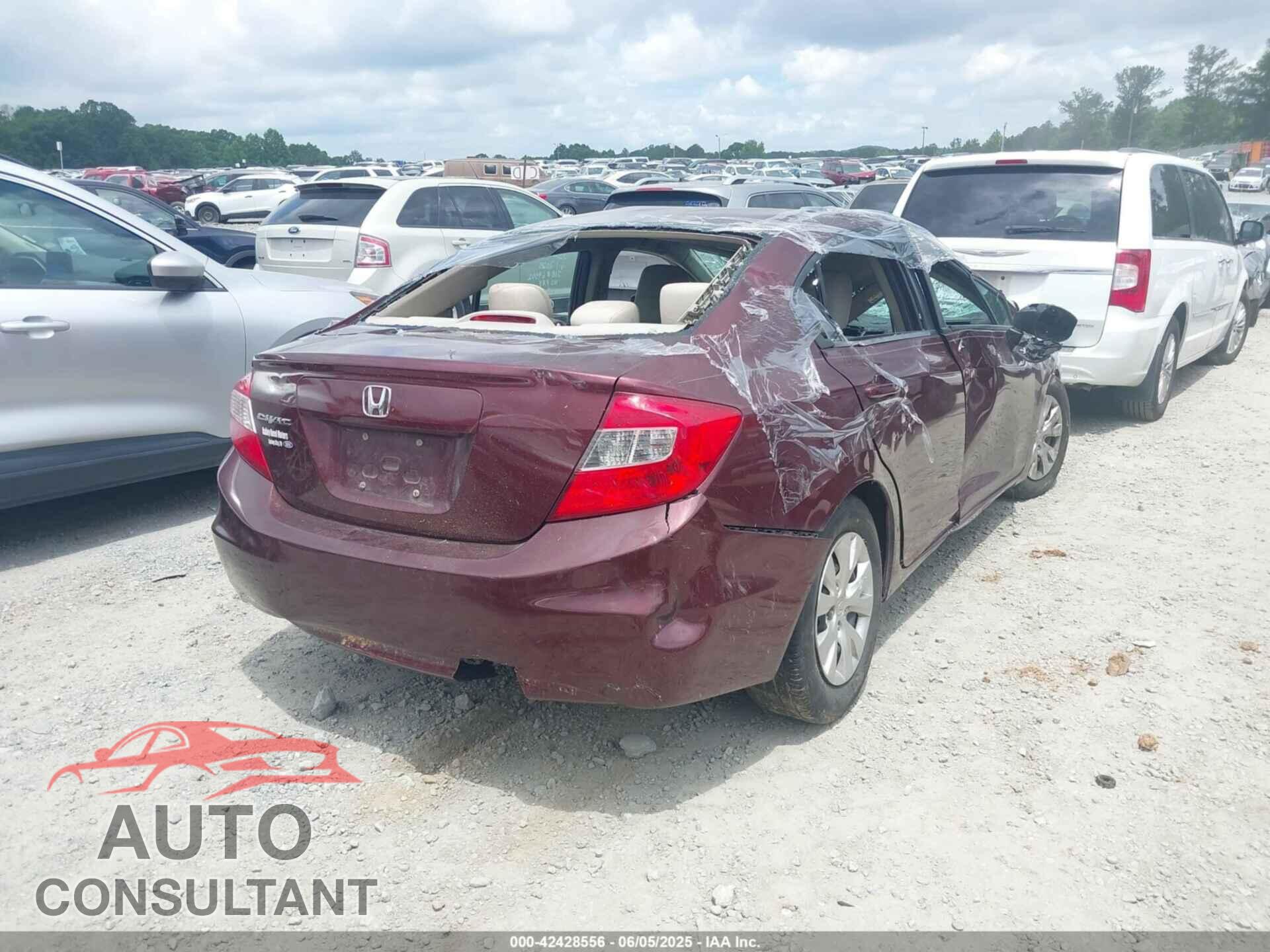 HONDA CIVIC 2012 - 19XFB2F59CE083748