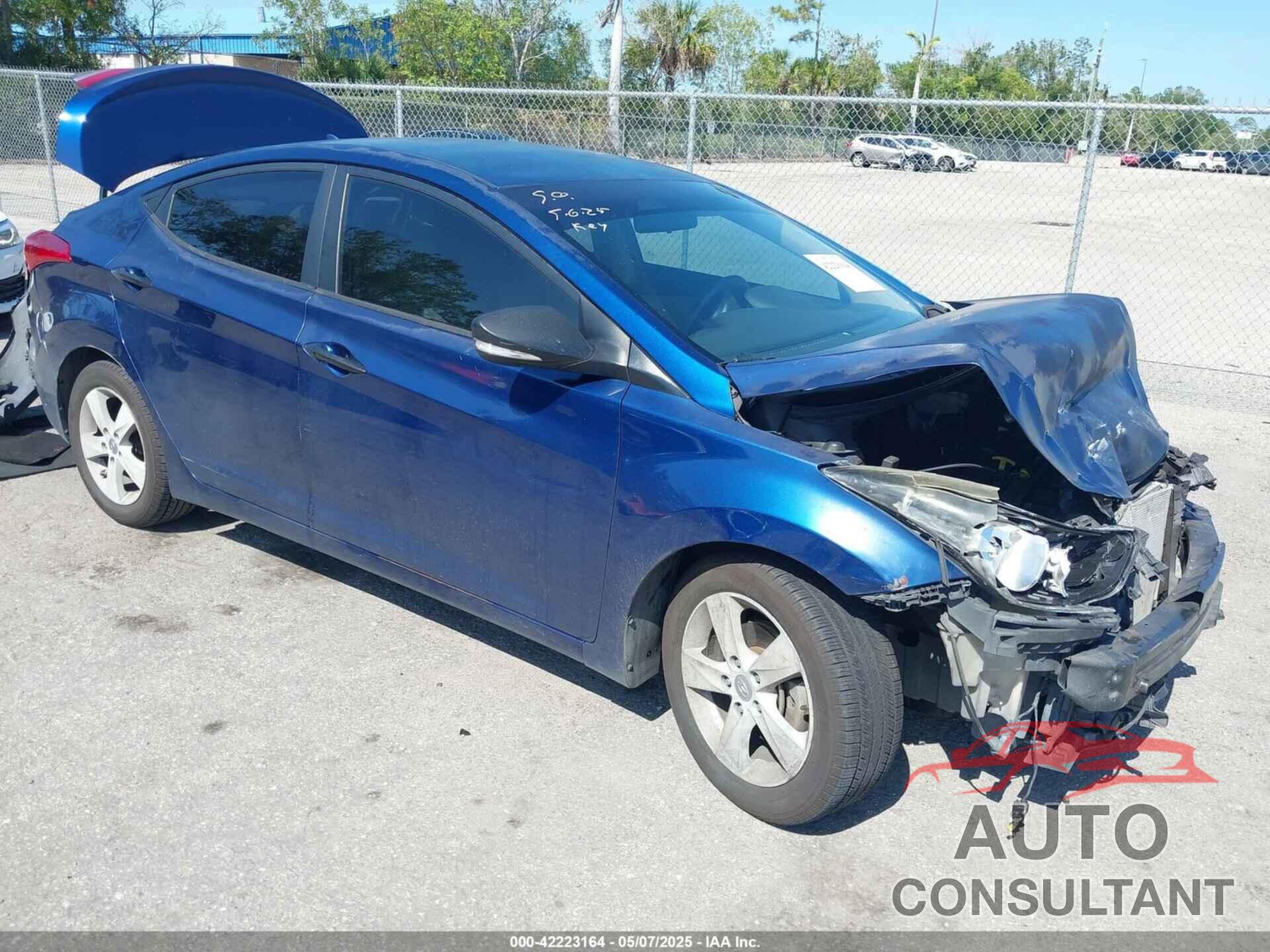 HYUNDAI ELANTRA 2013 - KMHDH4AE0DU874922