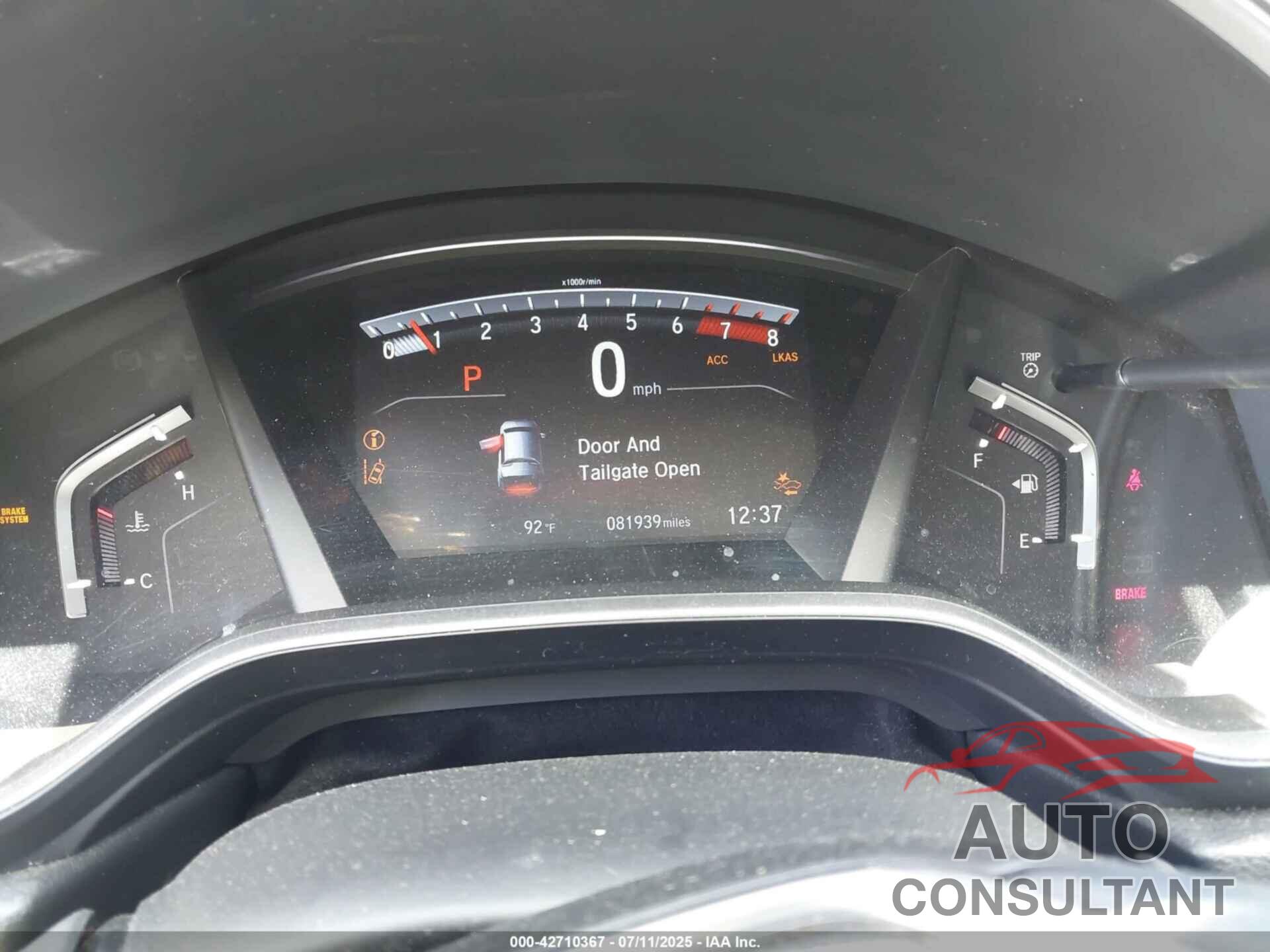 HONDA CR-V 2019 - 5J6RW1H8XKA046979