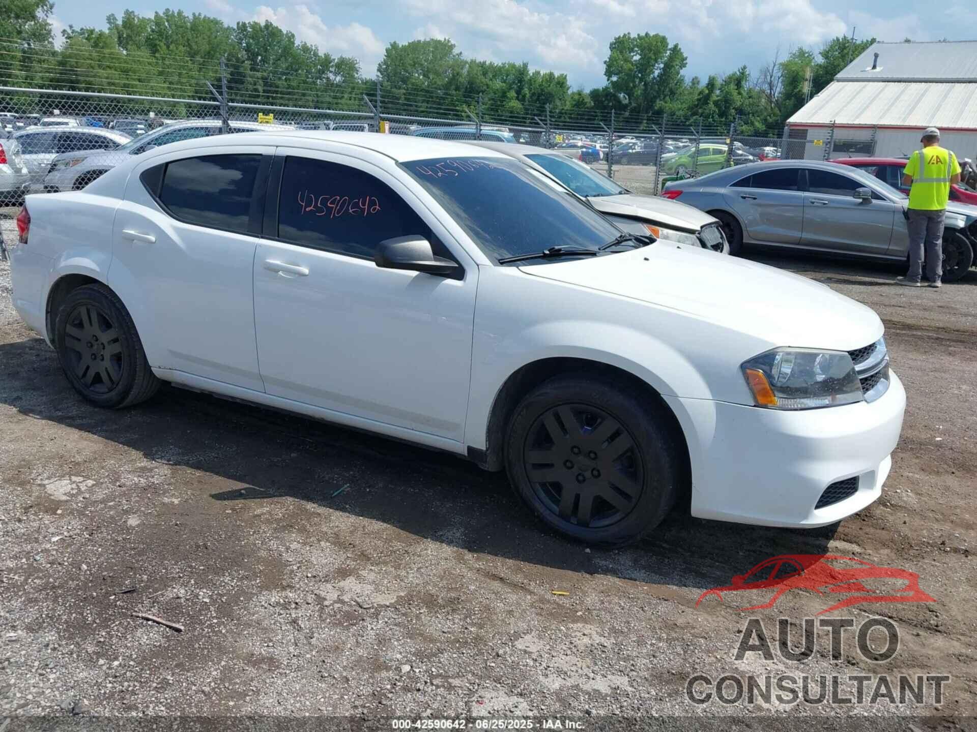 DODGE AVENGER 2012 - 1C3CDZAB8CN132523