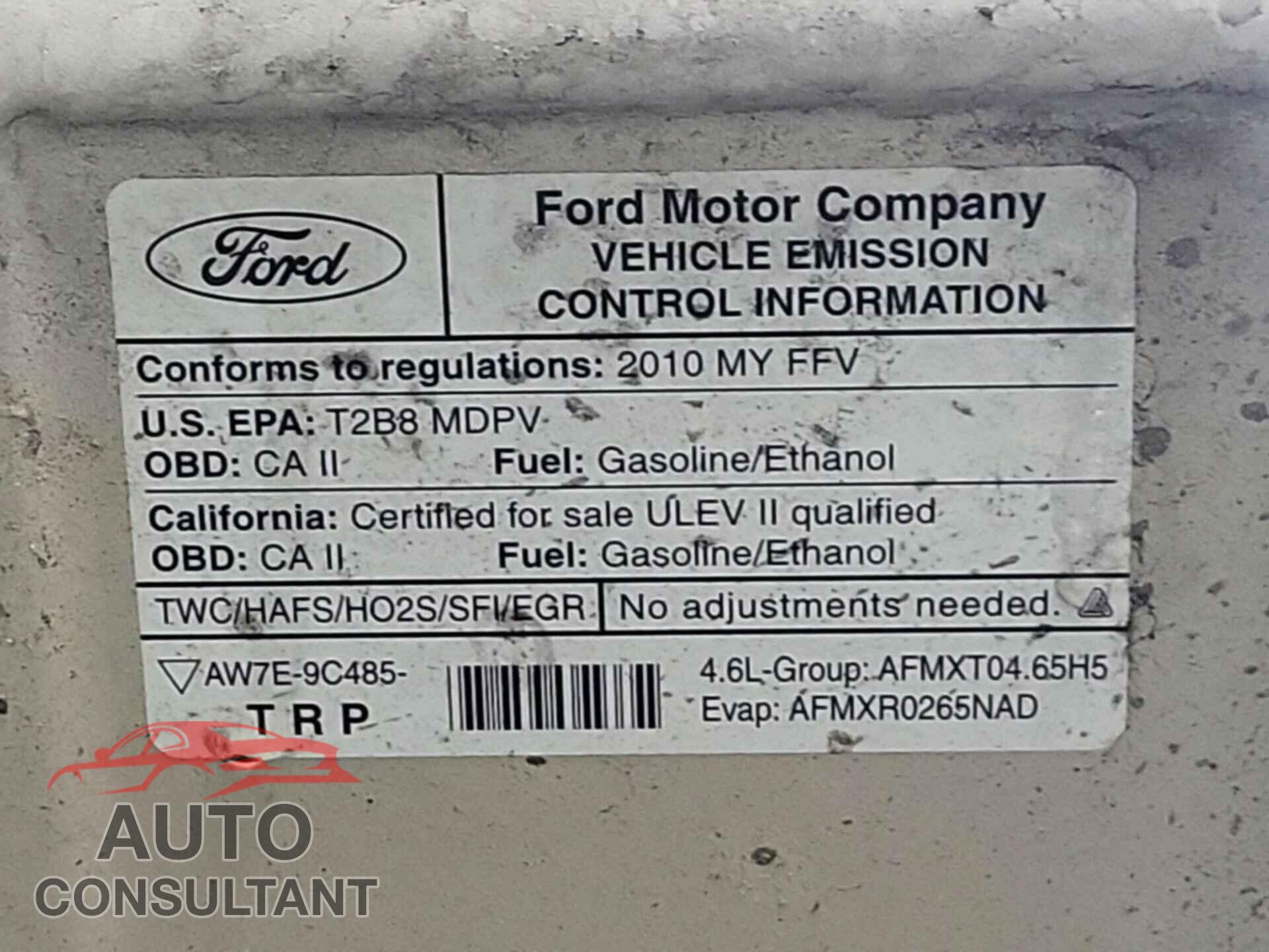 FORD ECONOLINE 2010 - 1FTNE1EW1ADA90764