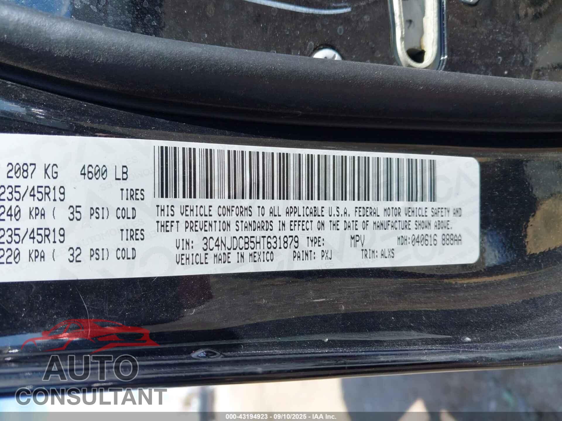 JEEP NEW COMPASS 2017 - 3C4NJDCB5HT631879