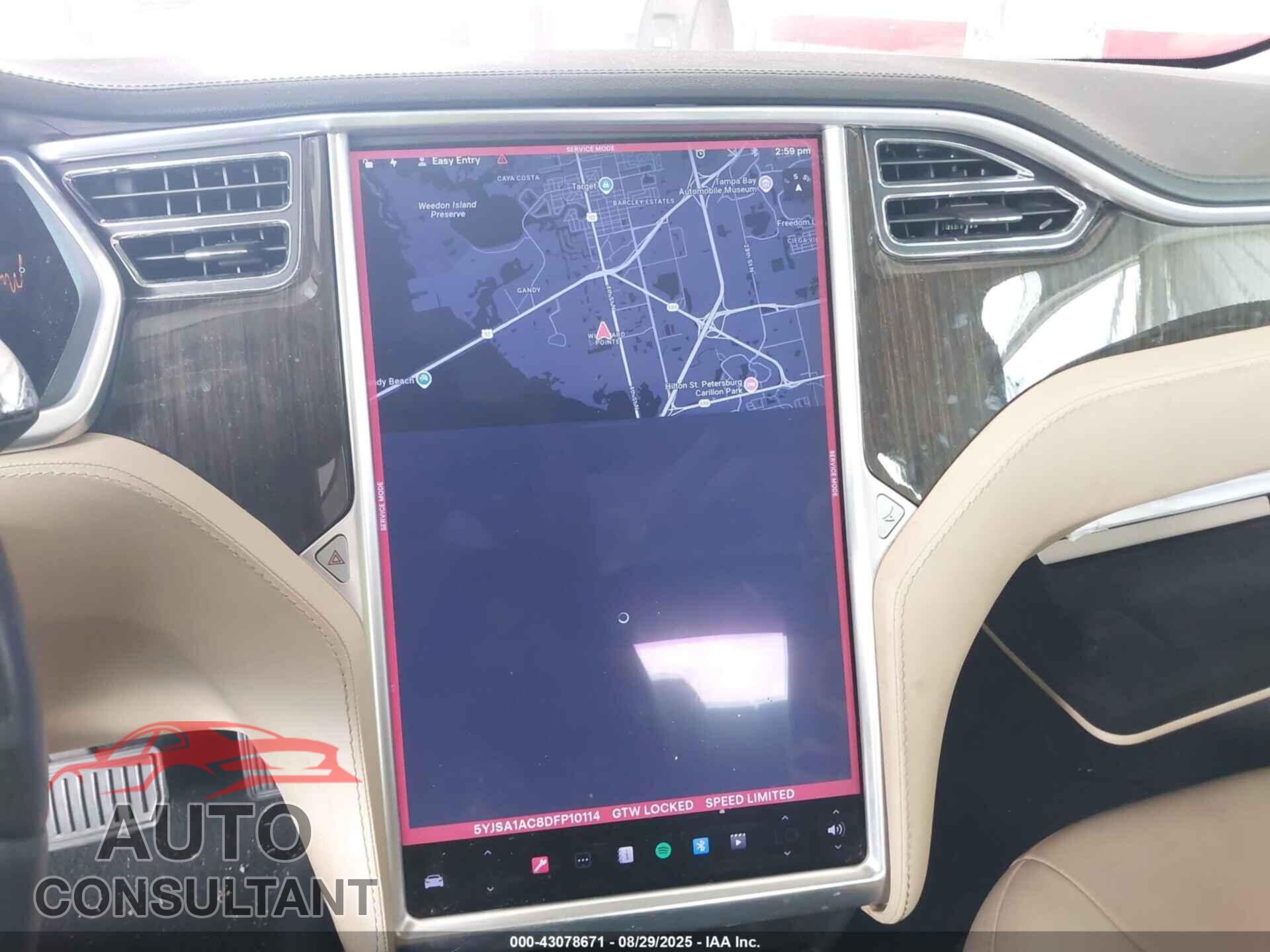 TESLA MODEL S 2013 - 5YJSA1AC8DFP10114