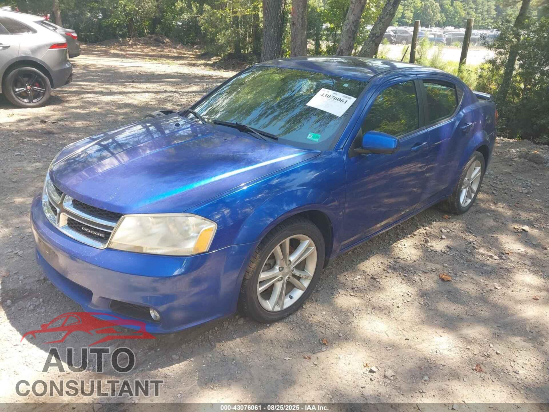 DODGE AVENGER 2012 - 1C3CDZEG0CN148592