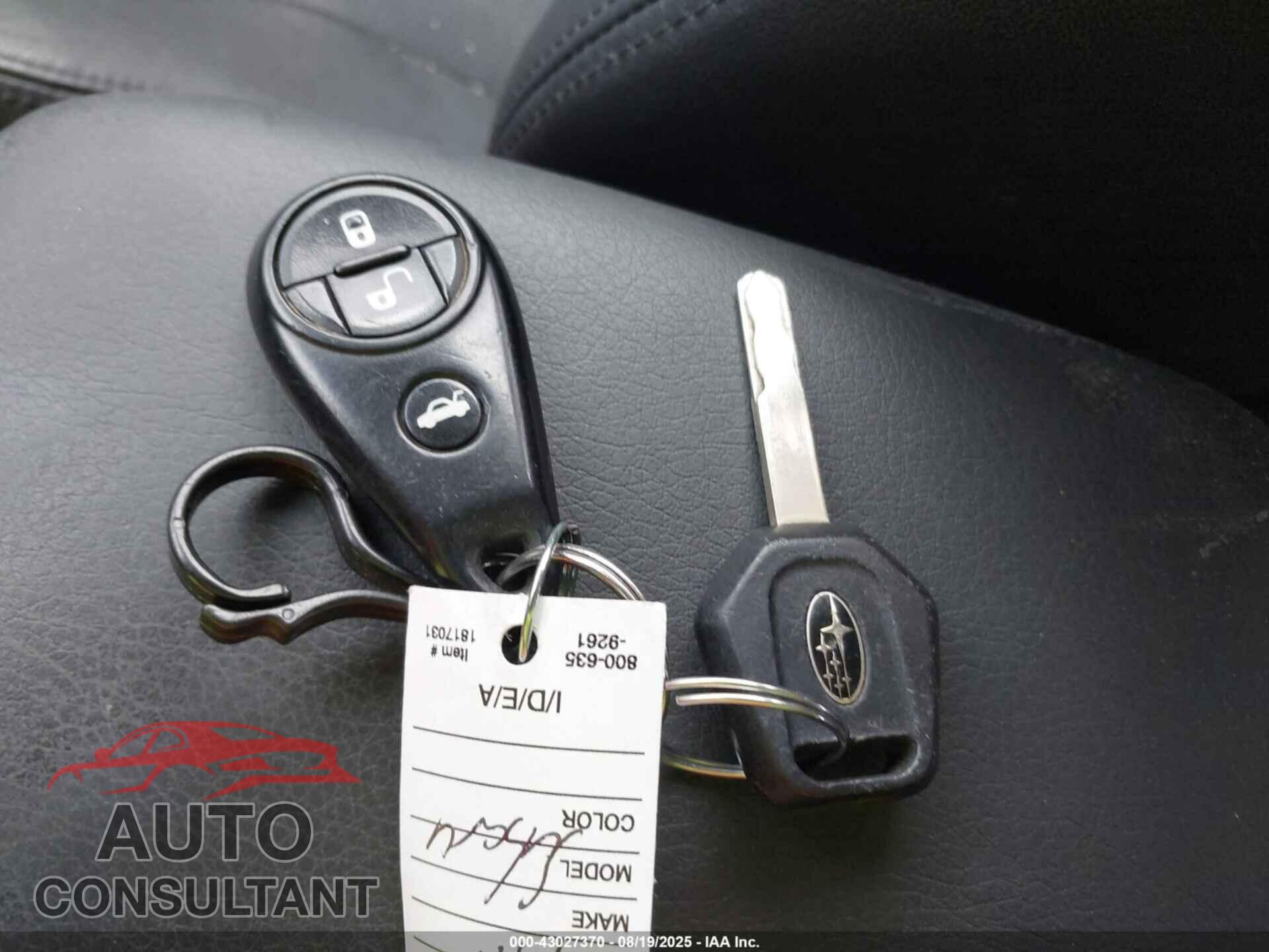 SUBARU FORESTER 2012 - JF2SHAEC9CH425914