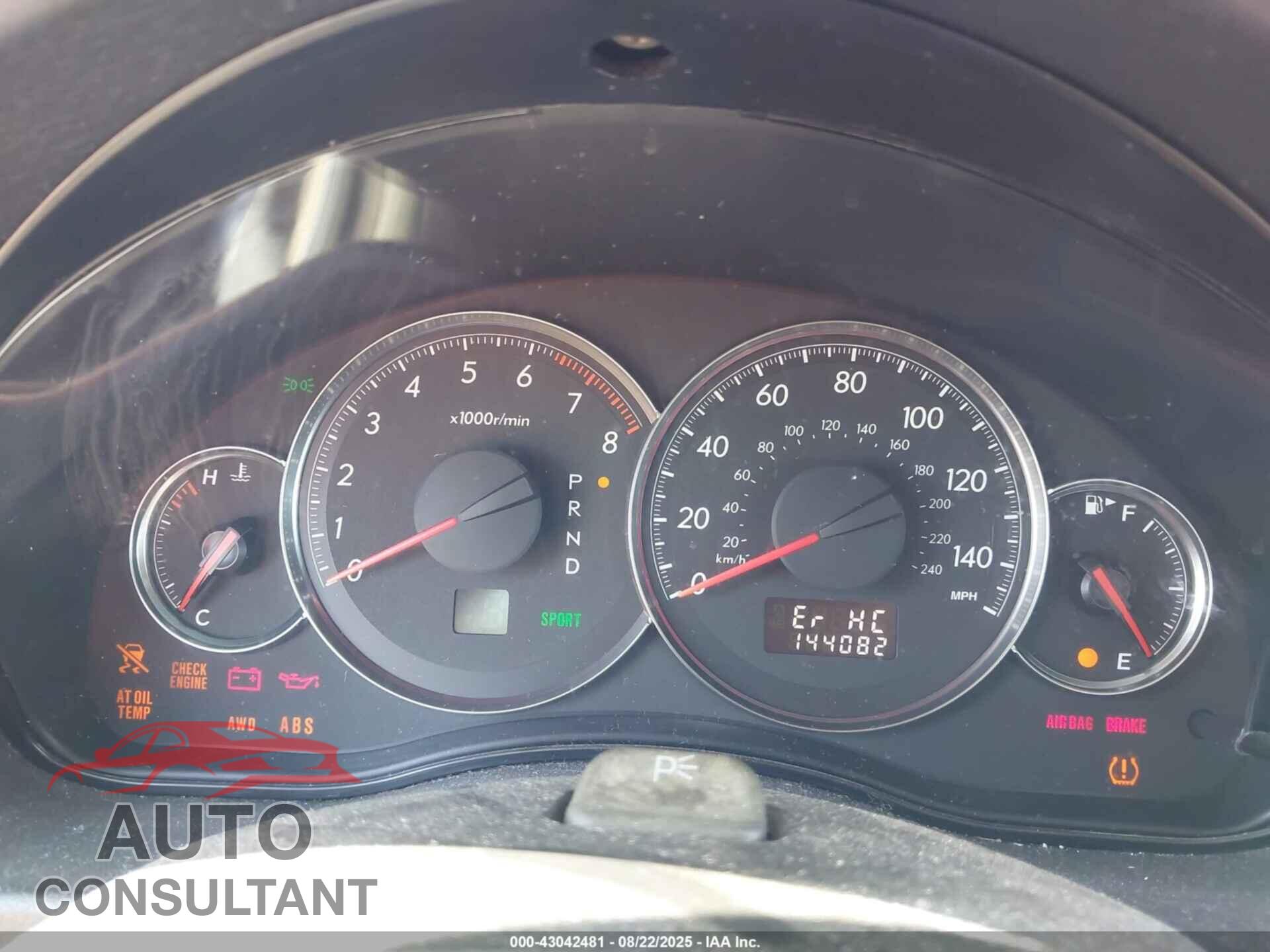 SUBARU LEGACY 2009 - 4S3BL616397235938
