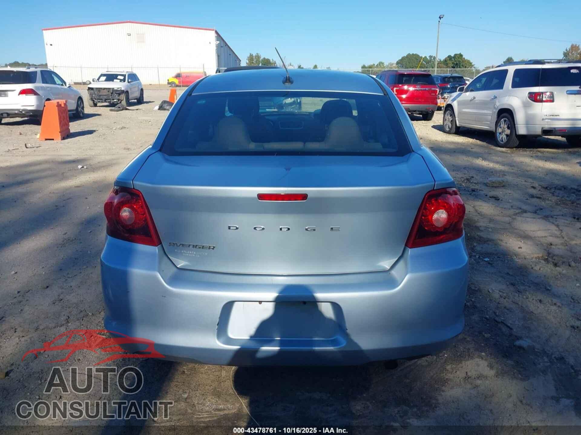 DODGE AVENGER 2013 - 1C3CDZAB7DN602820