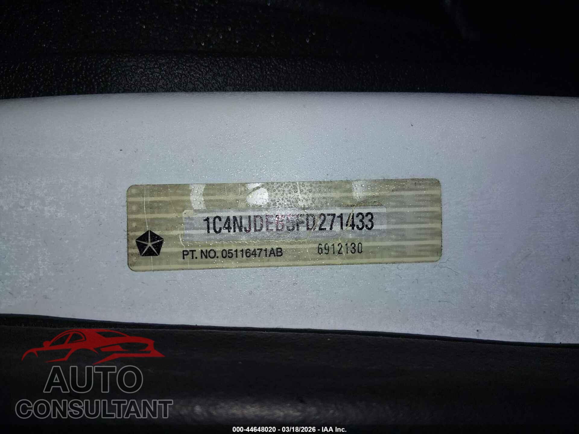 JEEP COMPASS 2015 - 1C4NJDEB5FD271433