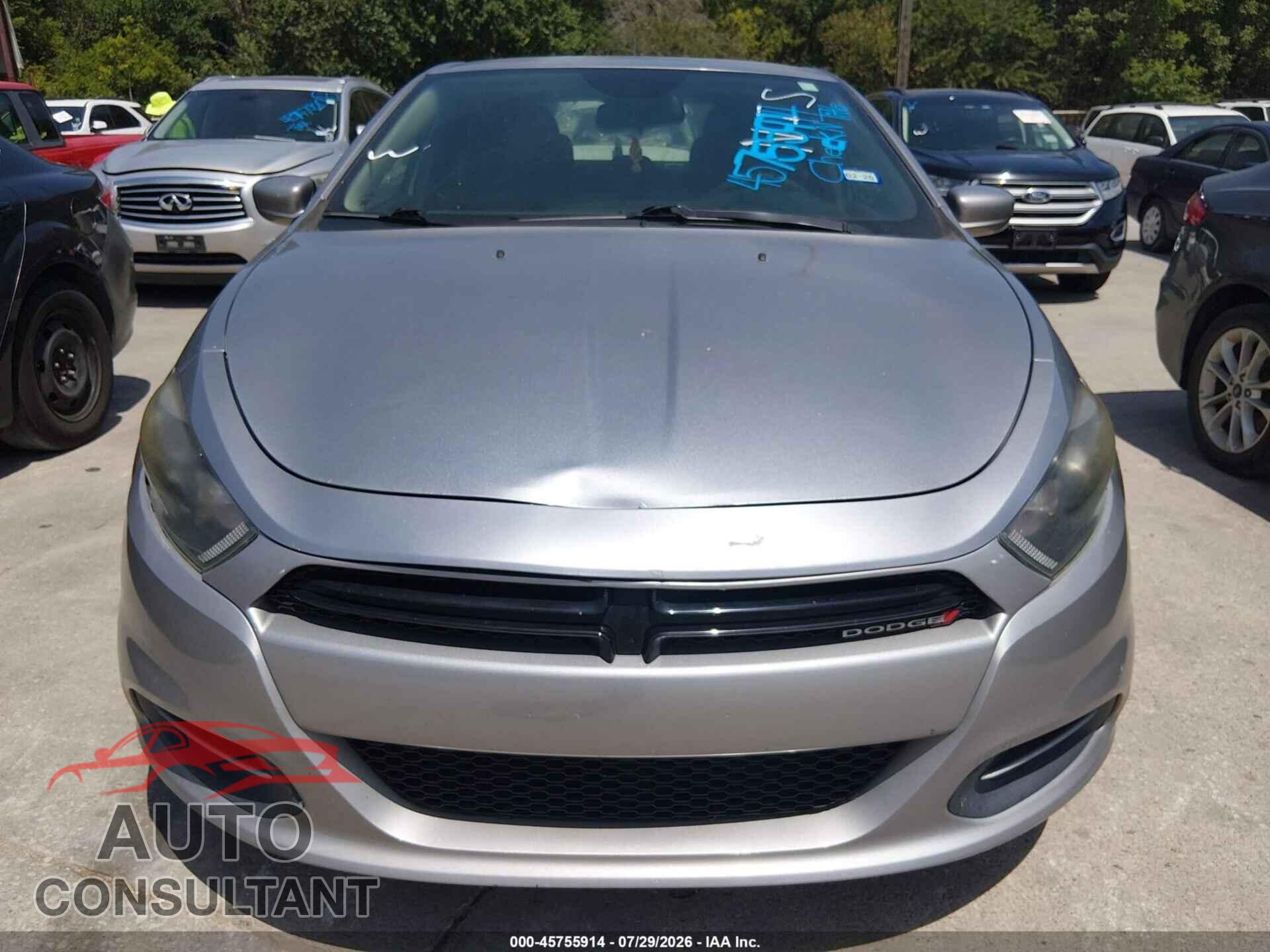 DODGE DART 2015 - 1C3CDFBB4FD319930