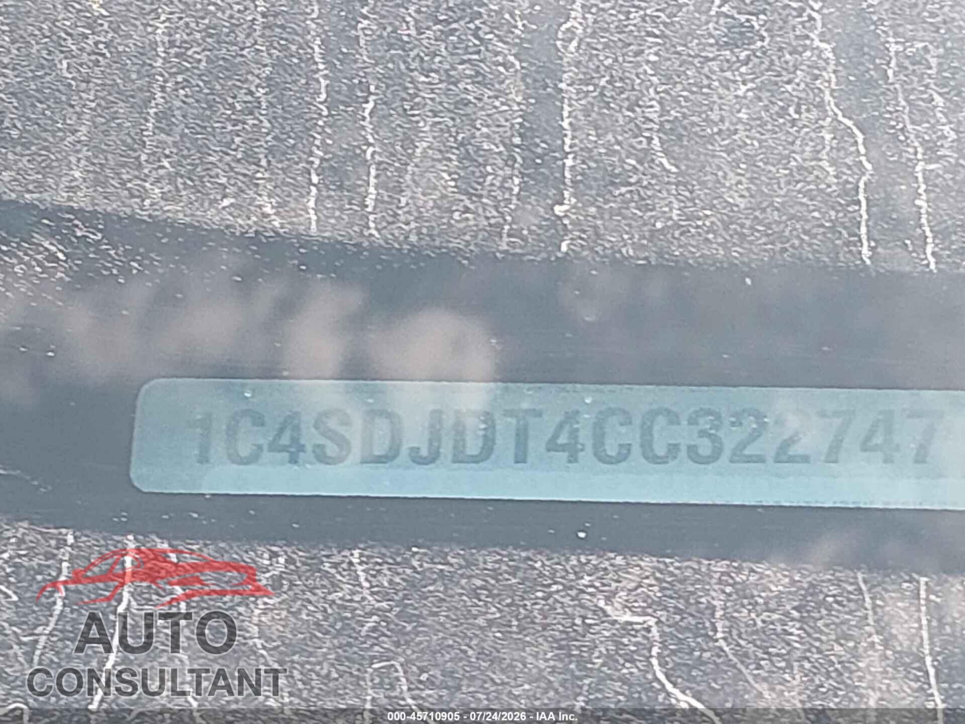 DODGE DURANGO 2012 - 1C4SDJDT4CC322747
