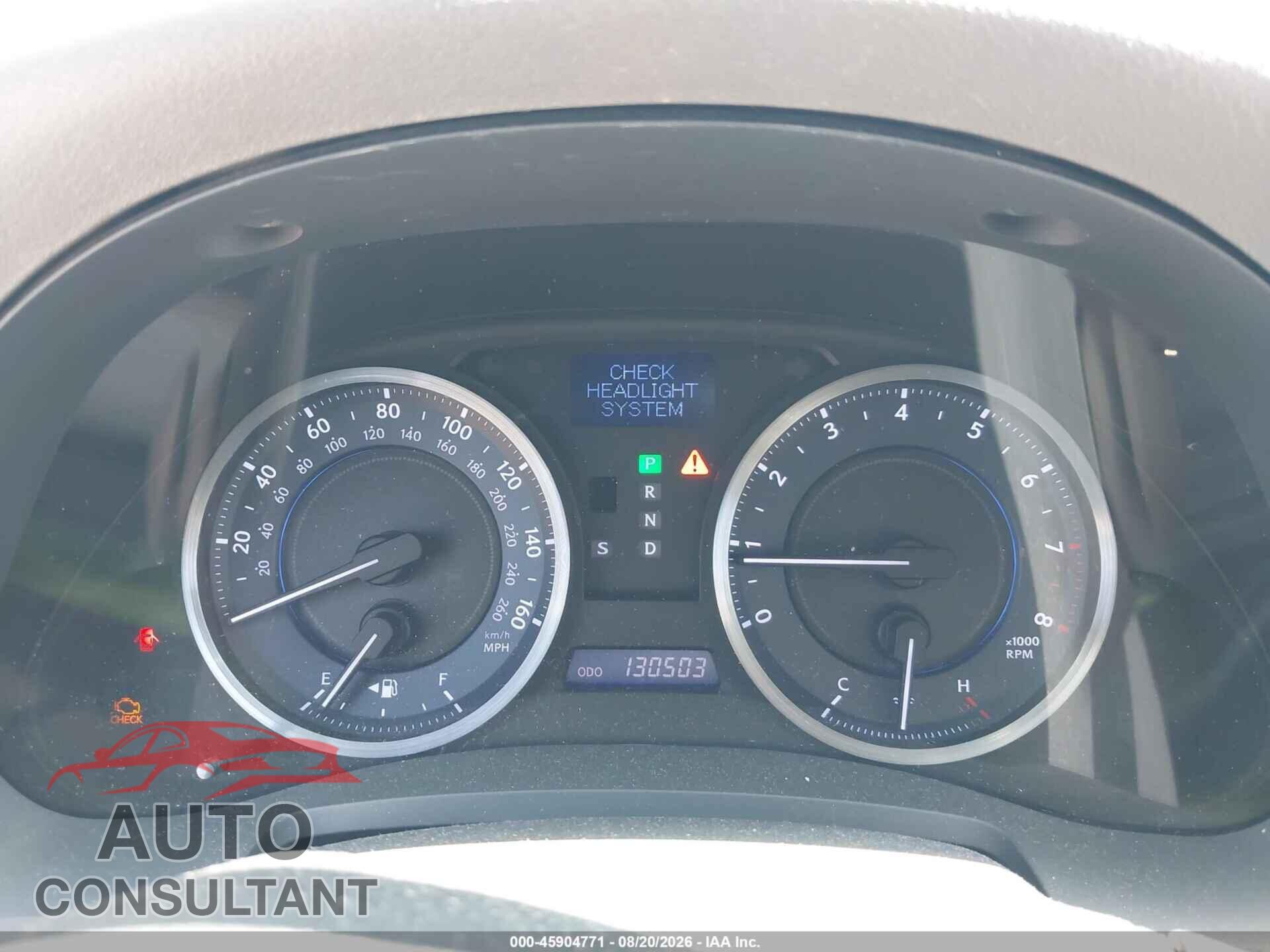 LEXUS IS 250 2012 - JTHBF5C21C5178071