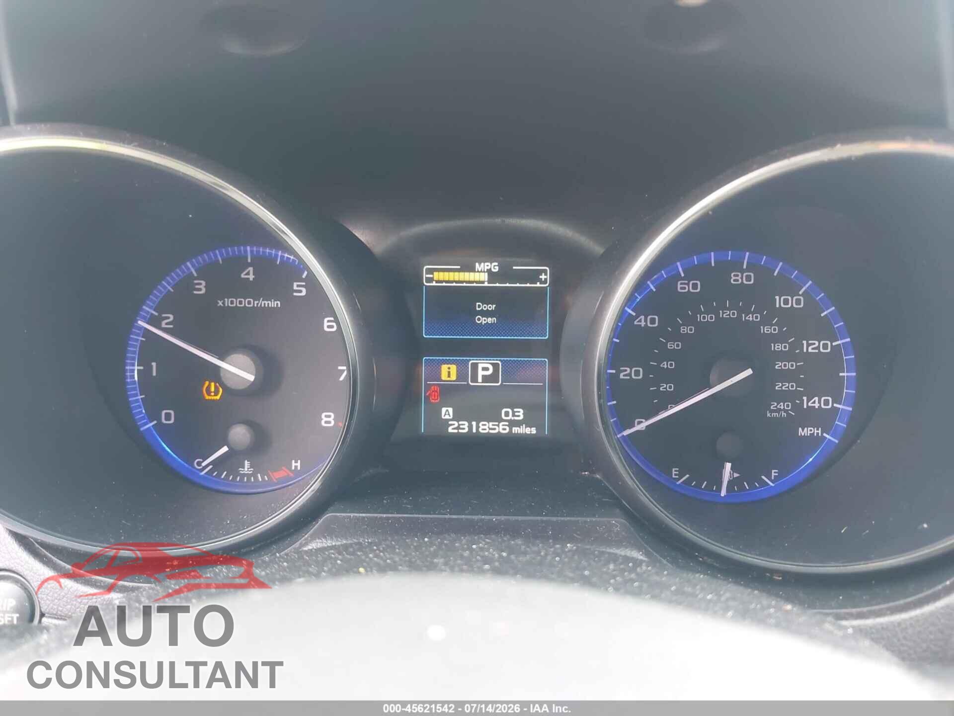 SUBARU OUTBACK 2016 - 4S4BSBLC4G3237907