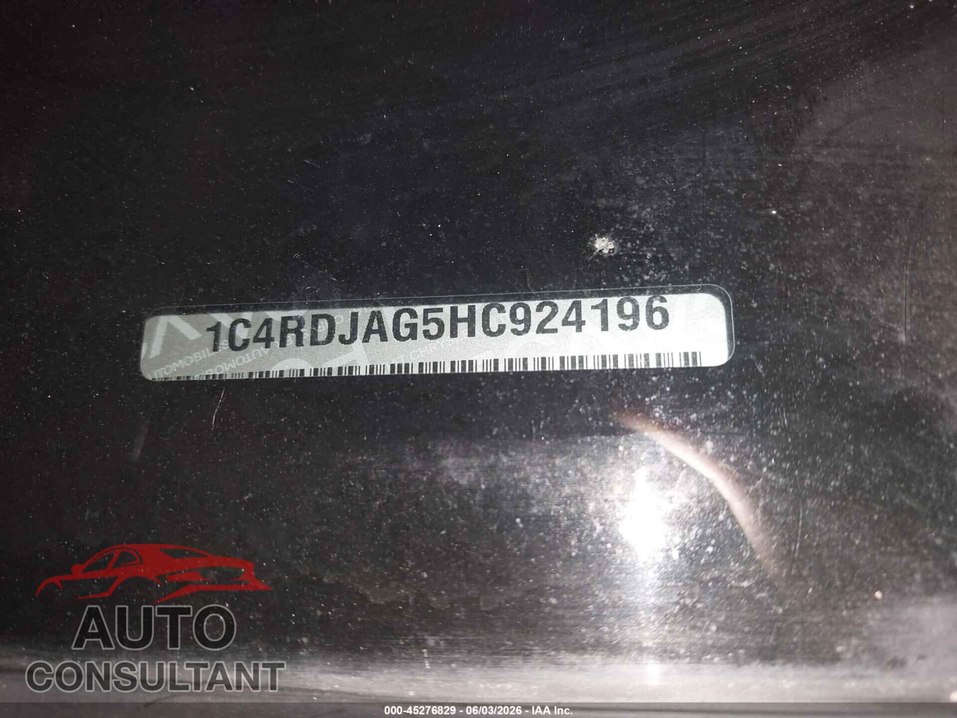 DODGE DURANGO 2017 - 1C4RDJAG5HC924196