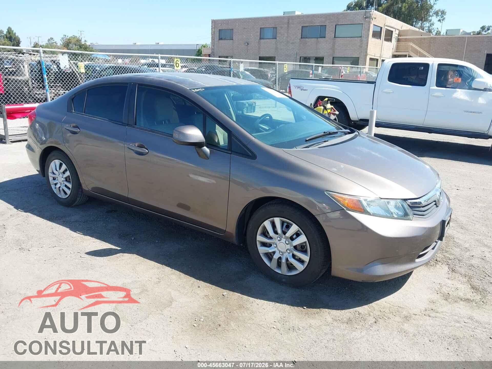HONDA CIVIC 2012 - 2HGFB2F54CH548314