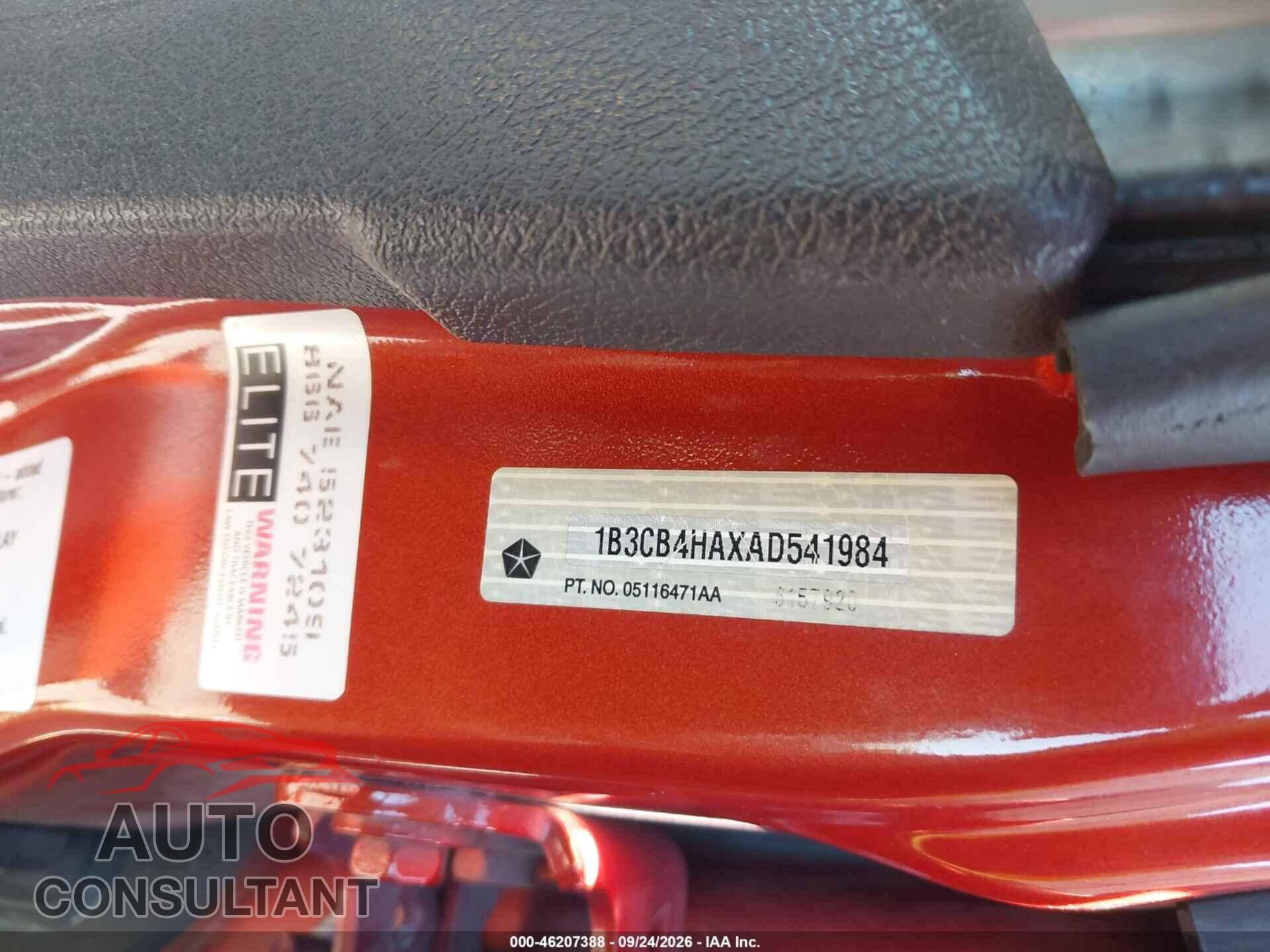 DODGE CALIBER 2010 - 1B3CB4HAXAD541984