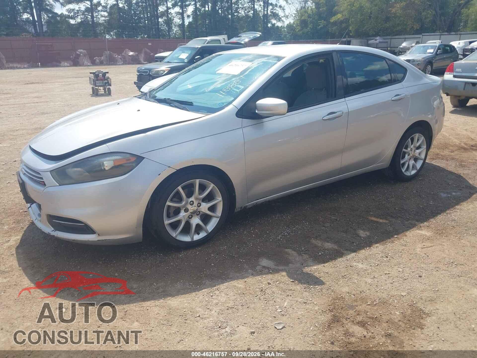 DODGE DART 2013 - 1C3CDFBA9DD118884