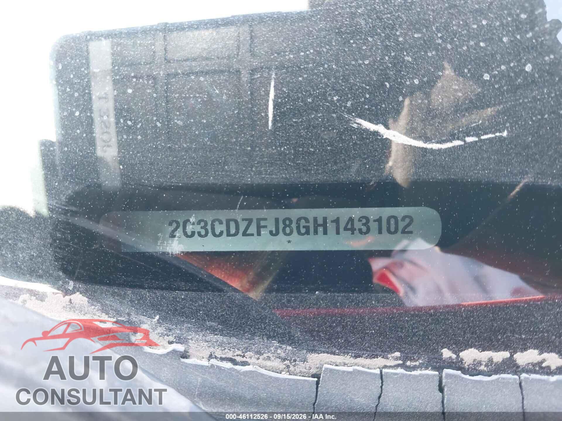 DODGE CHALLENGER 2016 - 2C3CDZFJ8GH143102