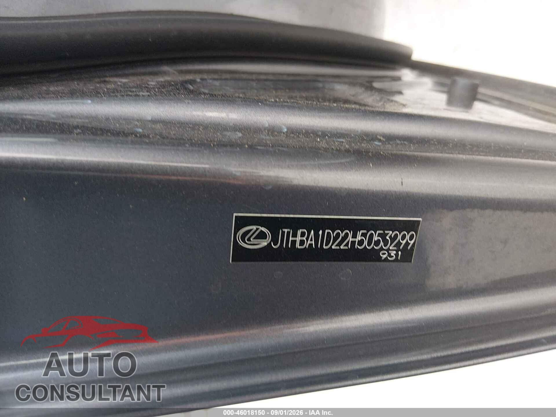 LEXUS IS 200T 2017 - JTHBA1D22H5053299