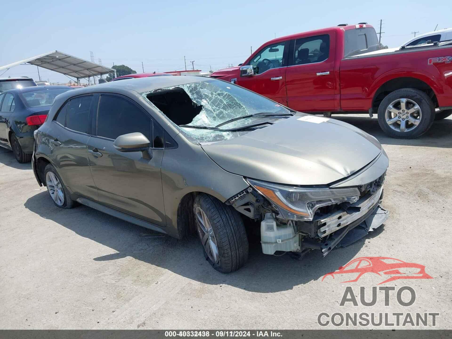 TOYOTA COROLLA 2019 - JTNK4RBE9K3014390