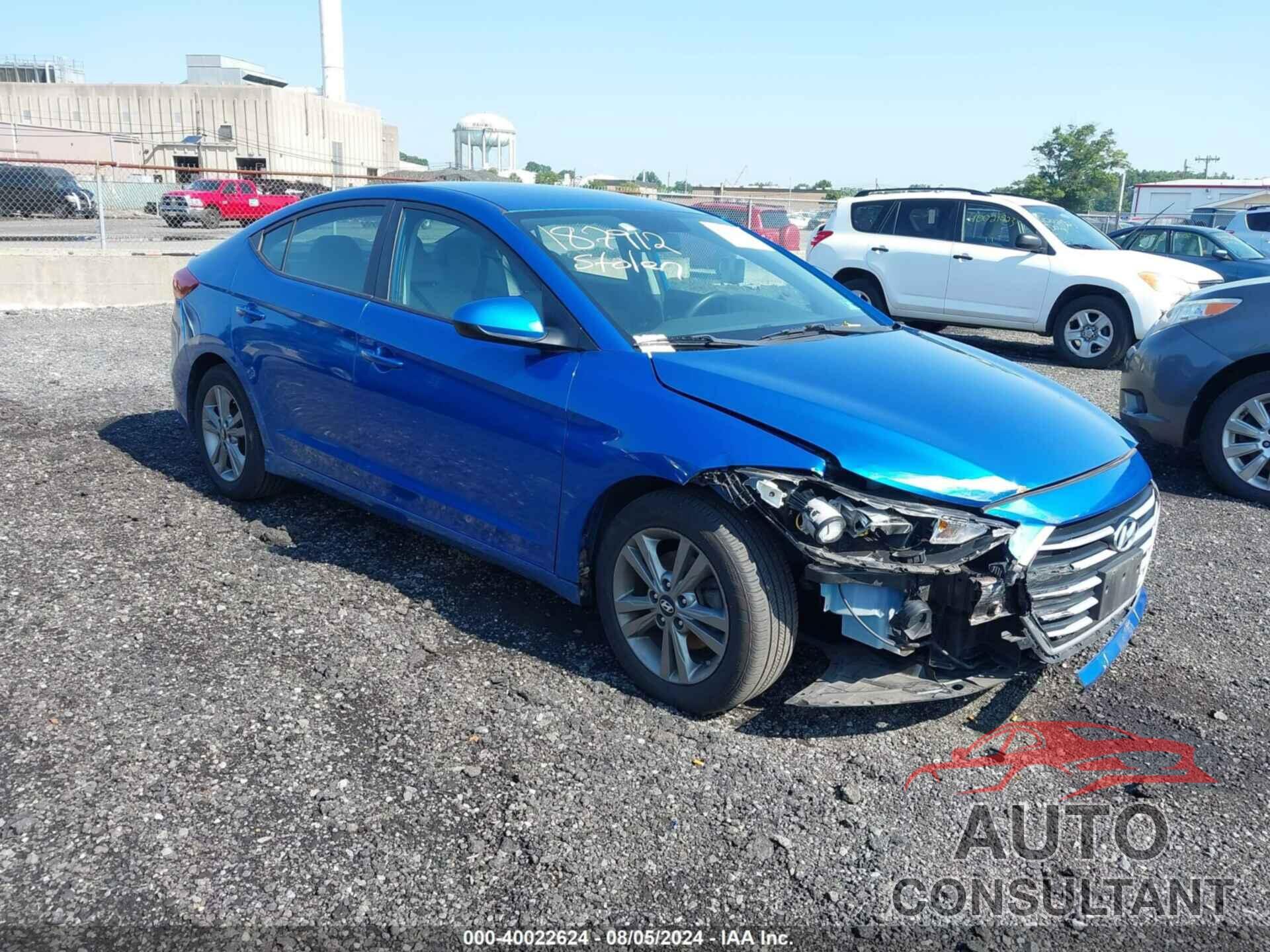 HYUNDAI ELANTRA 2017 - KMHD84LF9HU243209