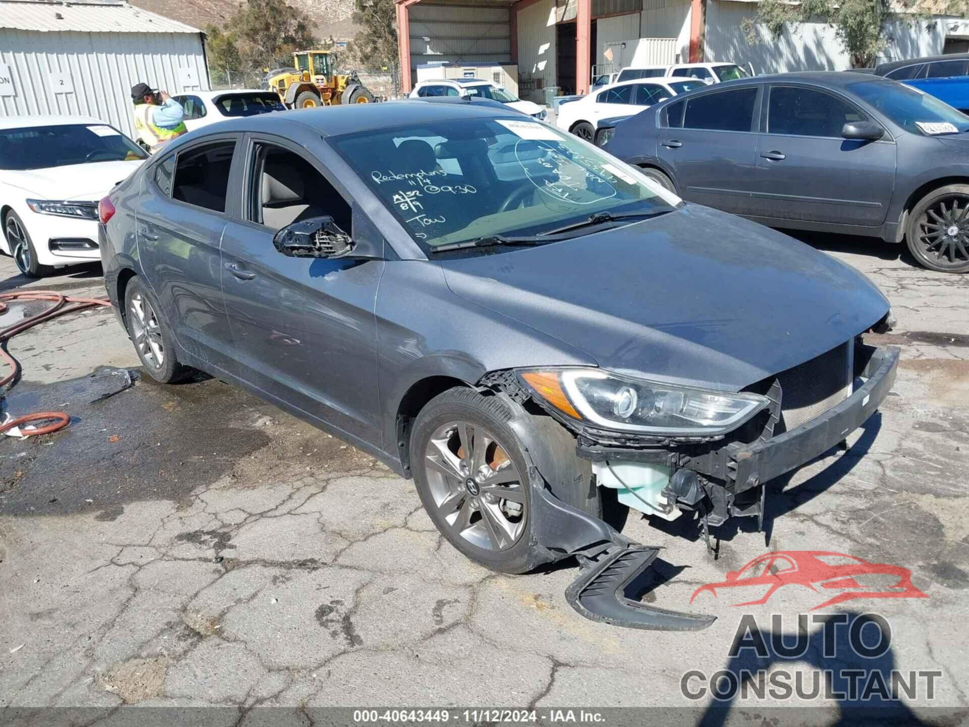 HYUNDAI ELANTRA 2017 - KMHD84LF2HU169938