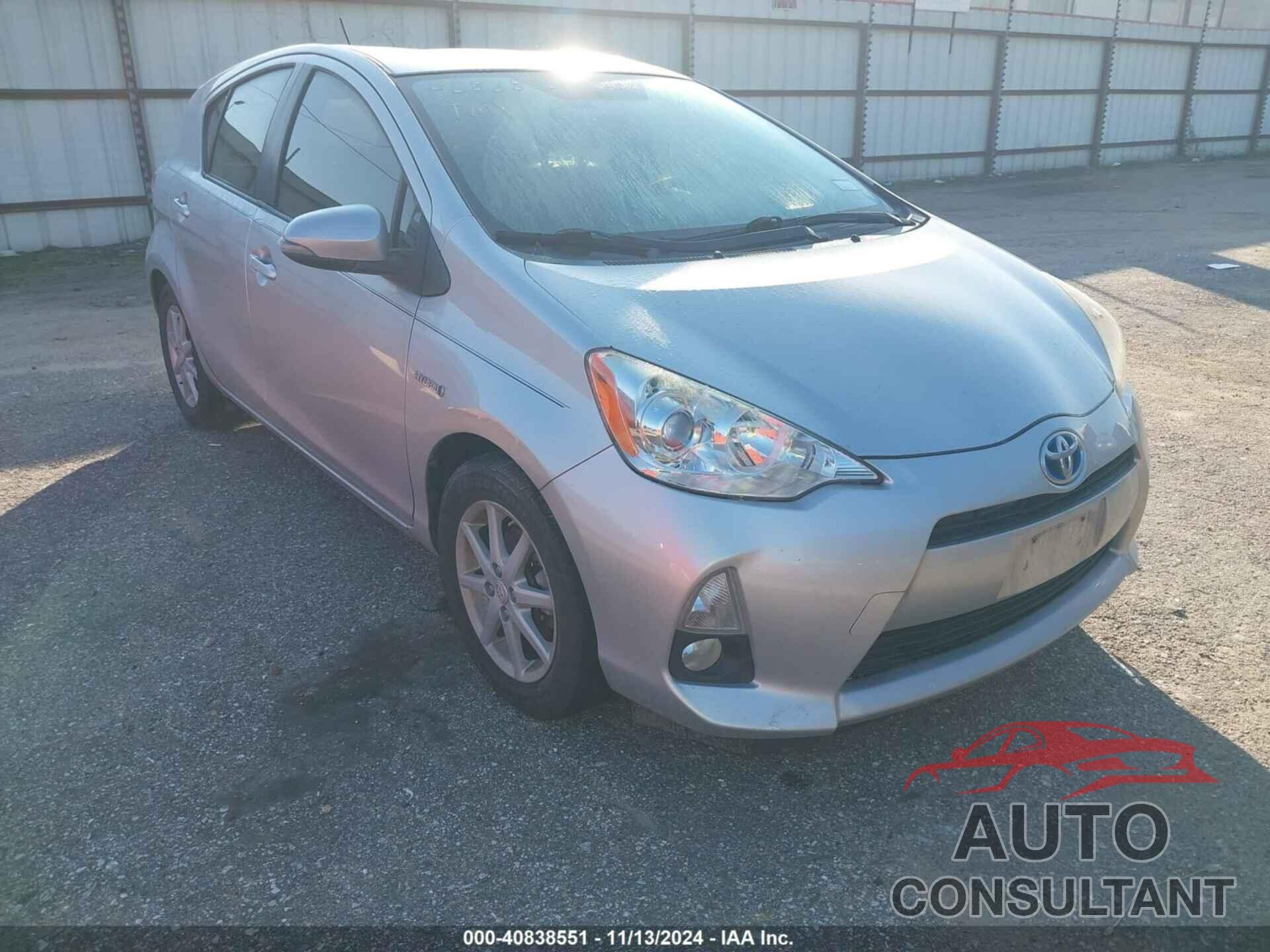 TOYOTA PRIUS C 2012 - JTDKDTB37C1510964