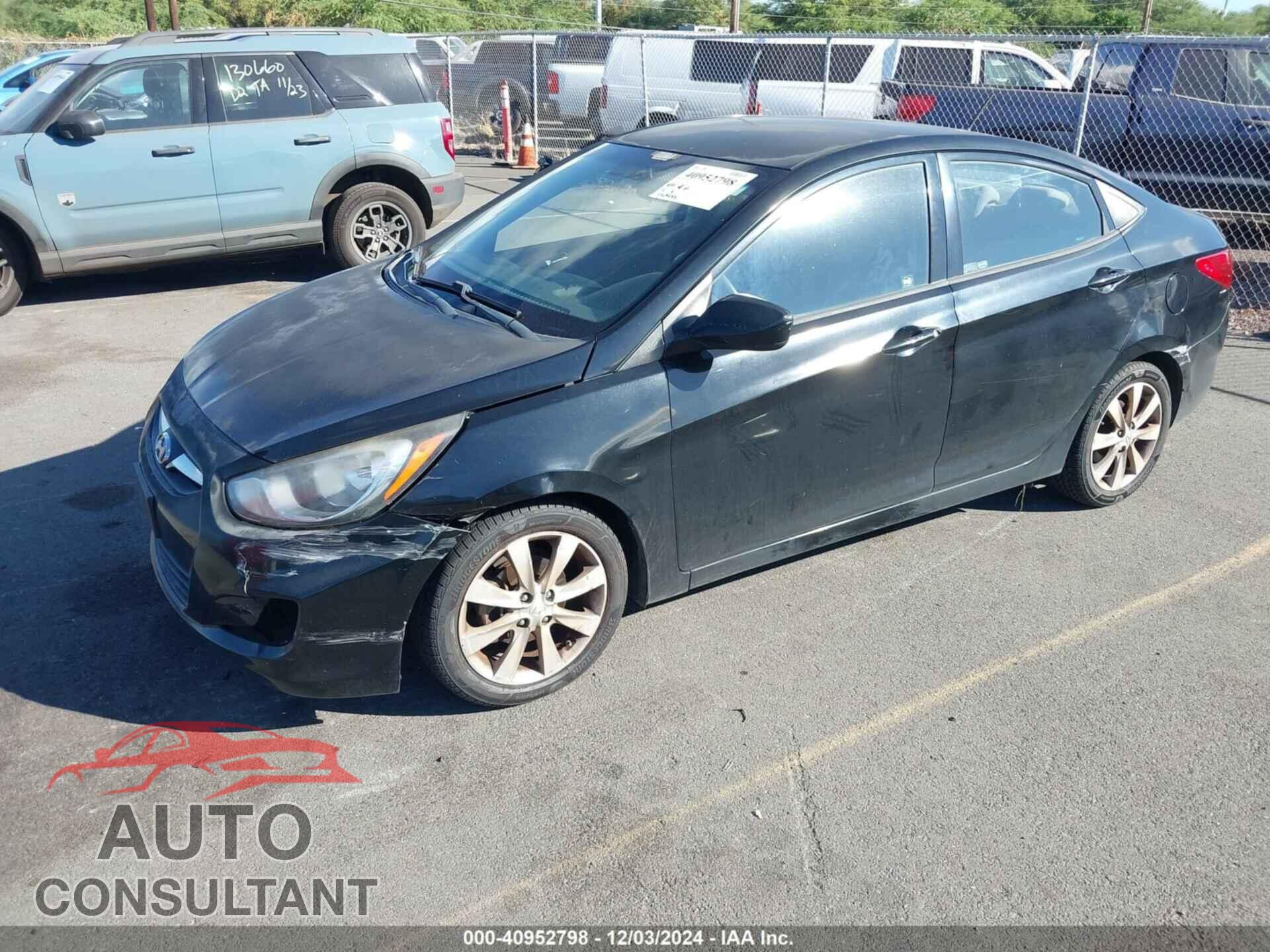 HYUNDAI ACCENT 2012 - KMHCU4AE0CU076944