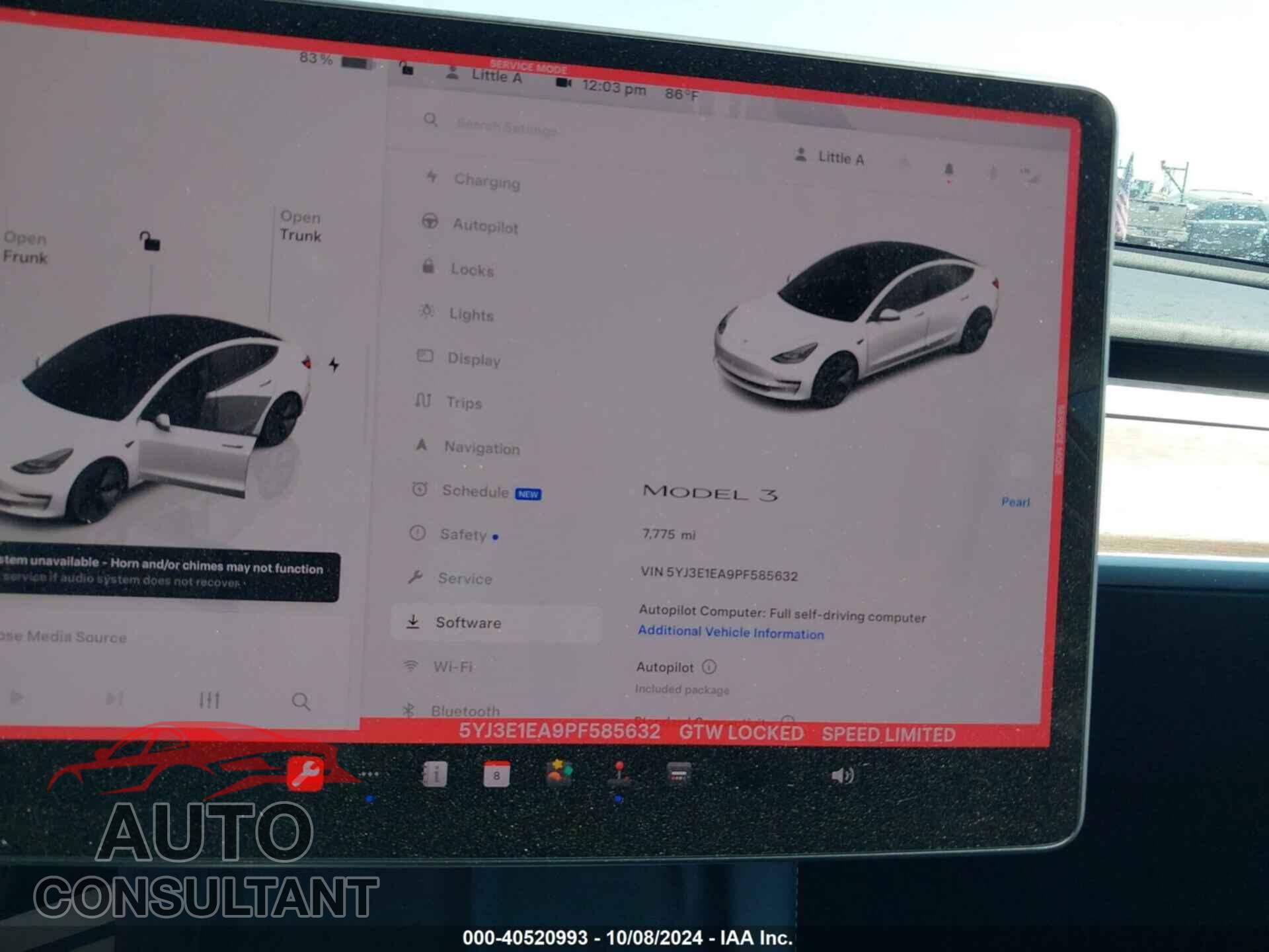 TESLA MODEL 3 2023 - 5YJ3E1EA9PF585632